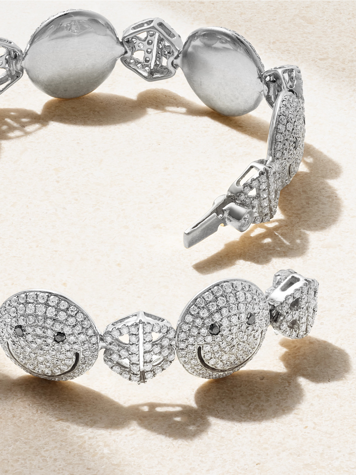 Shop Lorraine Schwartz 18-karat White Gold Diamond Bracelet