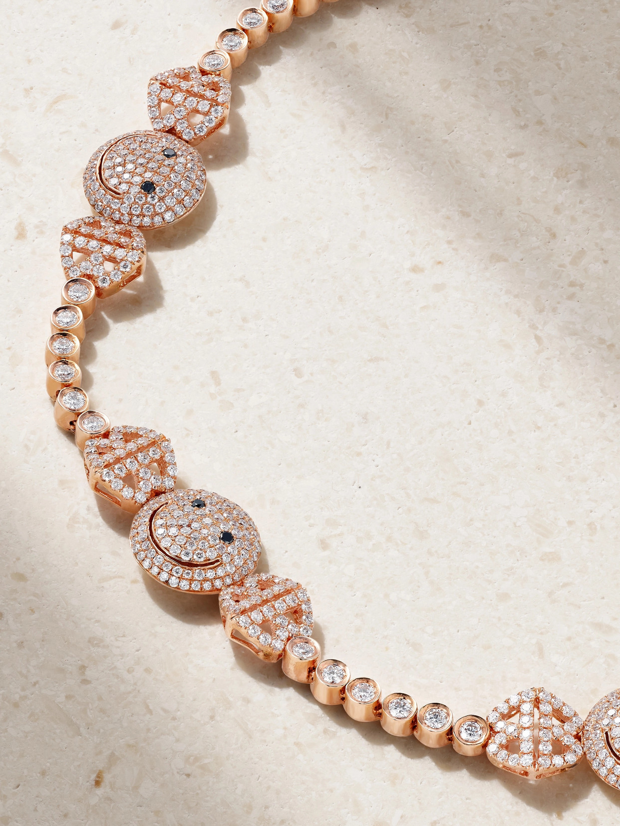 LORRAINE SCHWARTZ 18-KARAT ROSE GOLD DIAMOND BRACELET