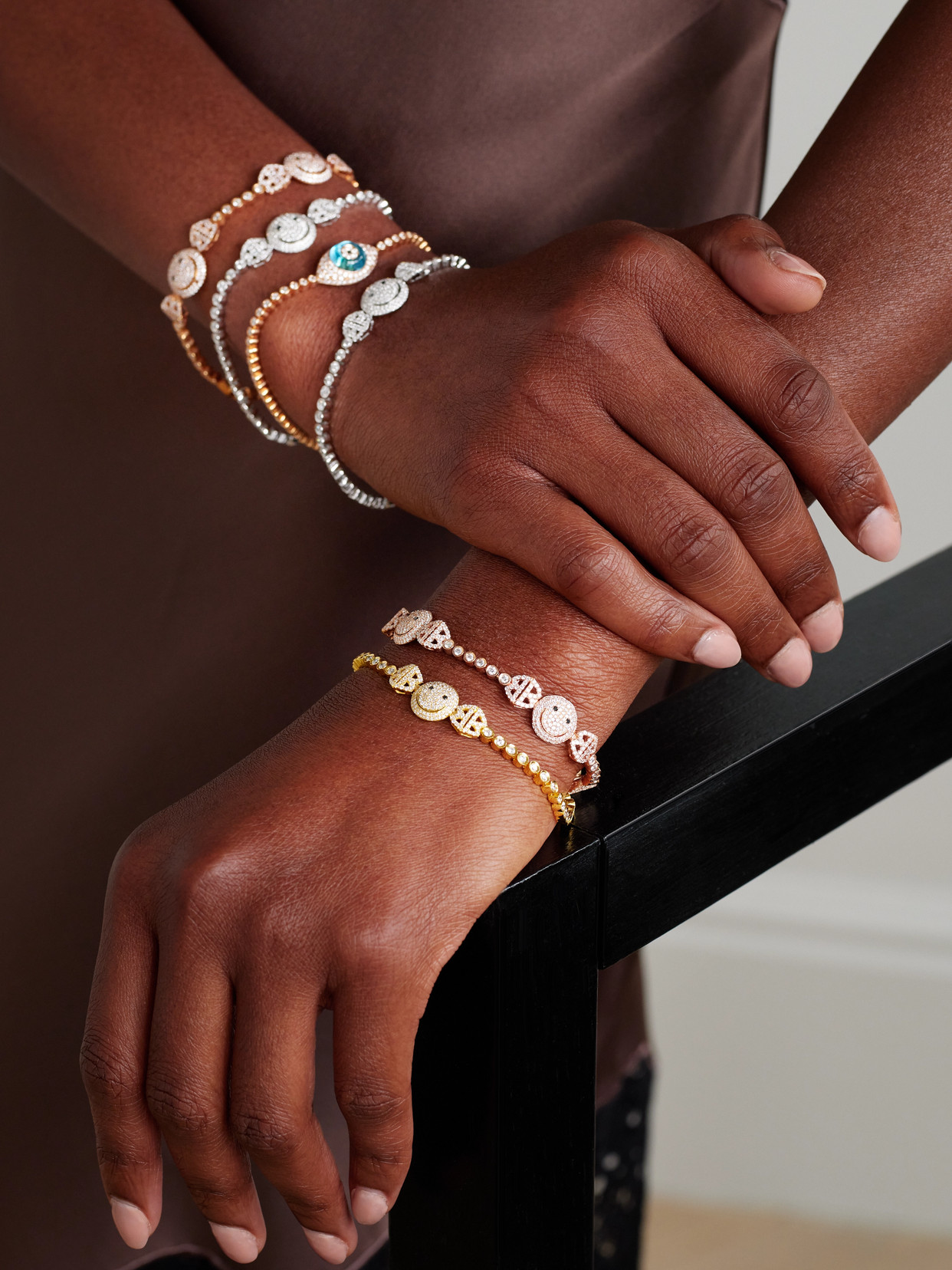 LORRAINE SCHWARTZ 18-KARAT ROSE GOLD DIAMOND BRACELET