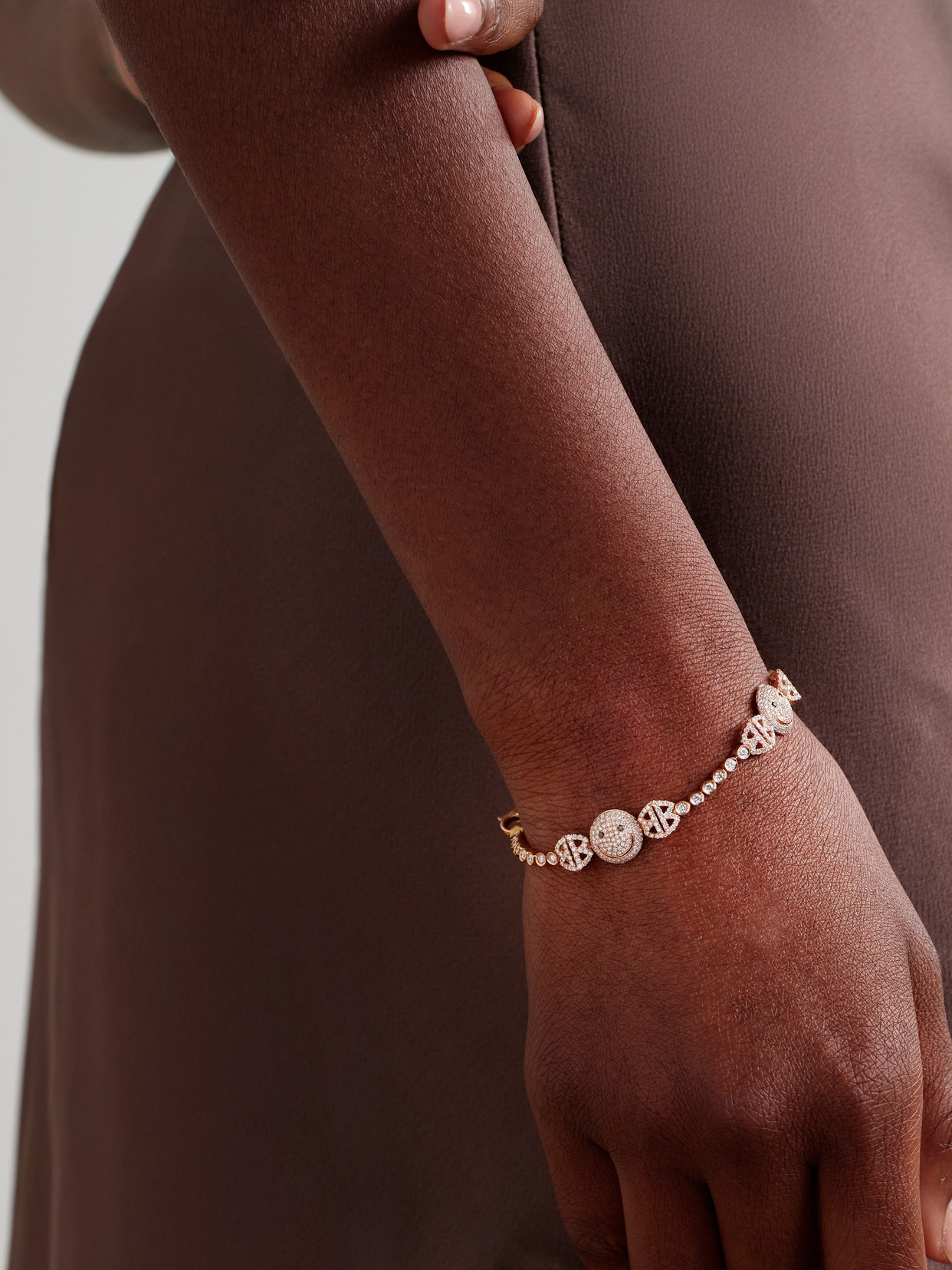 LORRAINE SCHWARTZ 18-KARAT ROSE GOLD DIAMOND BRACELET