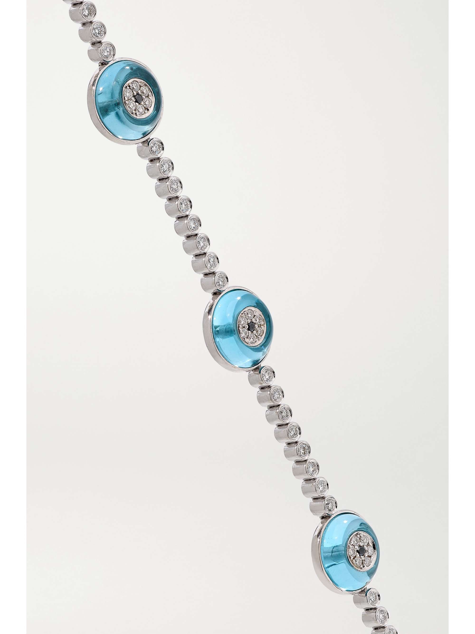 LORRAINE SCHWARTZ 18-karat gold, topaz and diamond bracelet