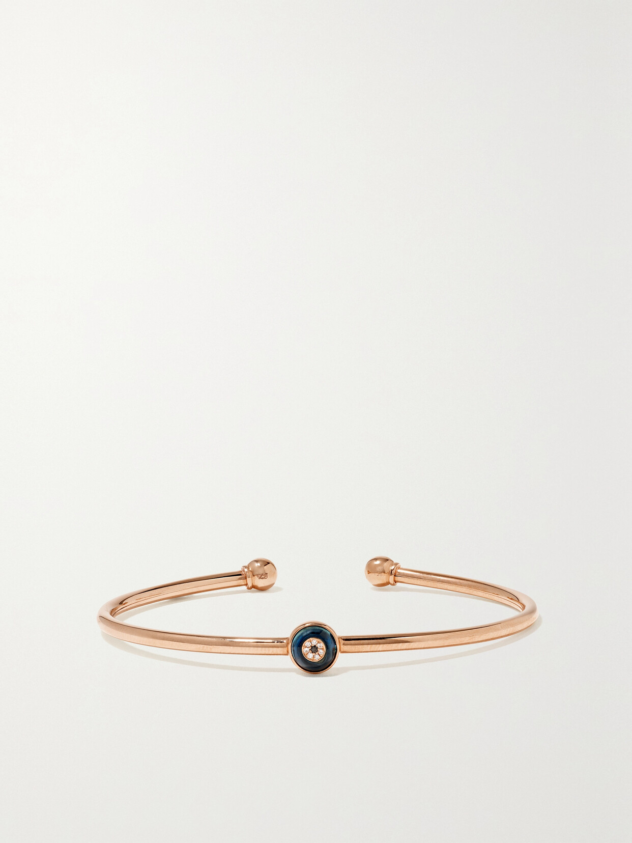 Lorraine Schwartz Against Evil Eye 18-karat Gold, Topaz And Diamond Cuff In Rose Gold