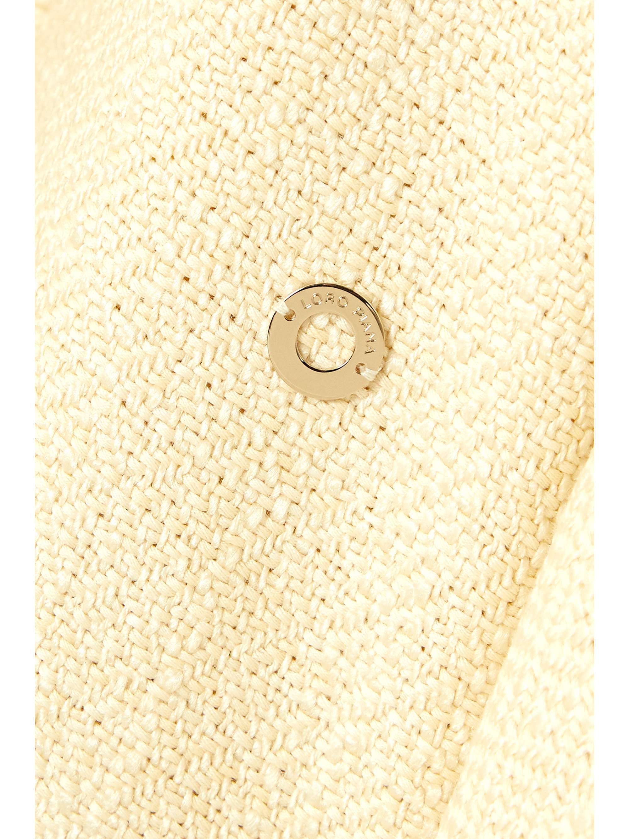 LORO PIANA Tasseled cotton and silk-blend poncho