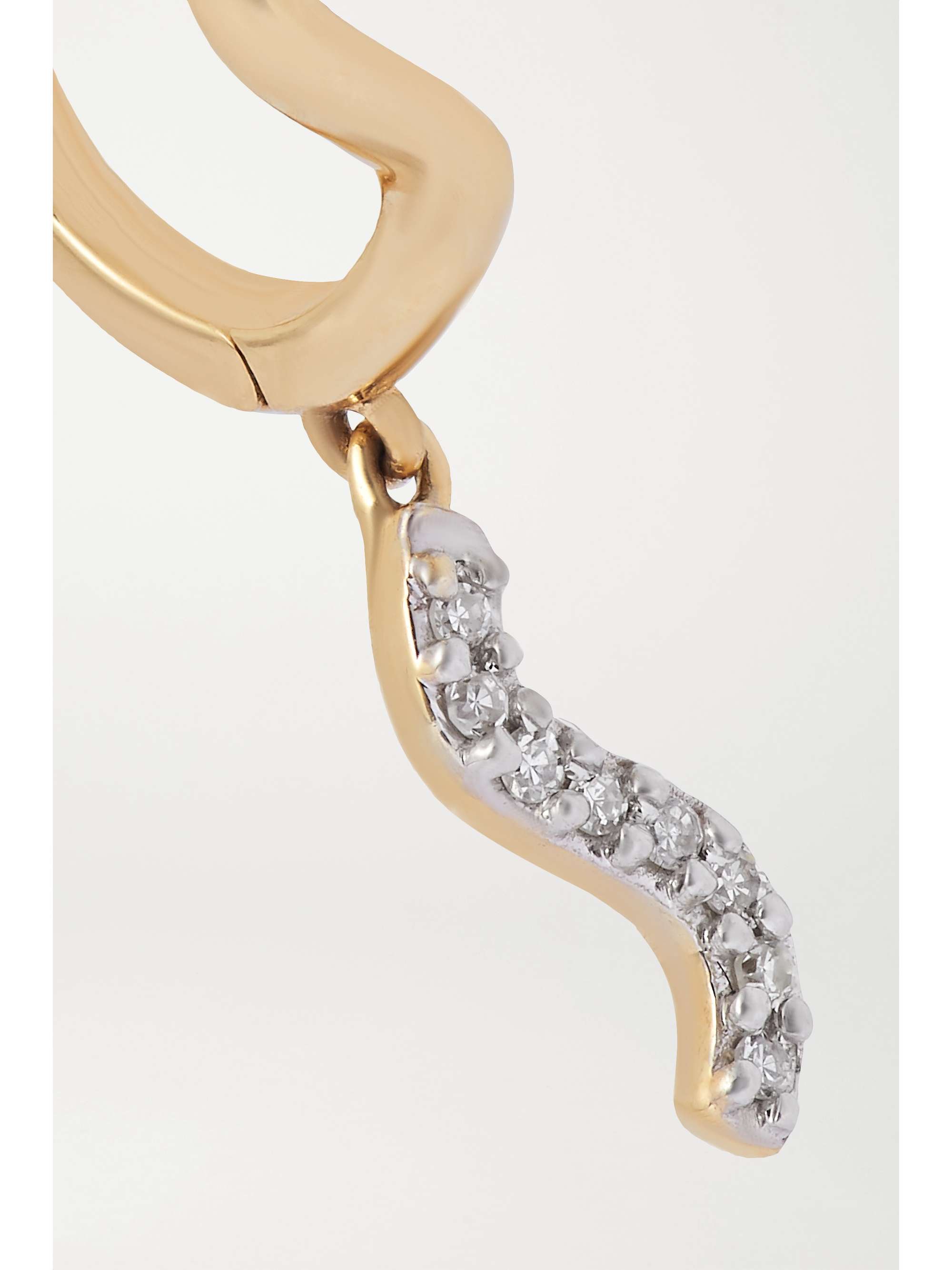 MARIA BLACK Kismet Huggie gold diamond earring