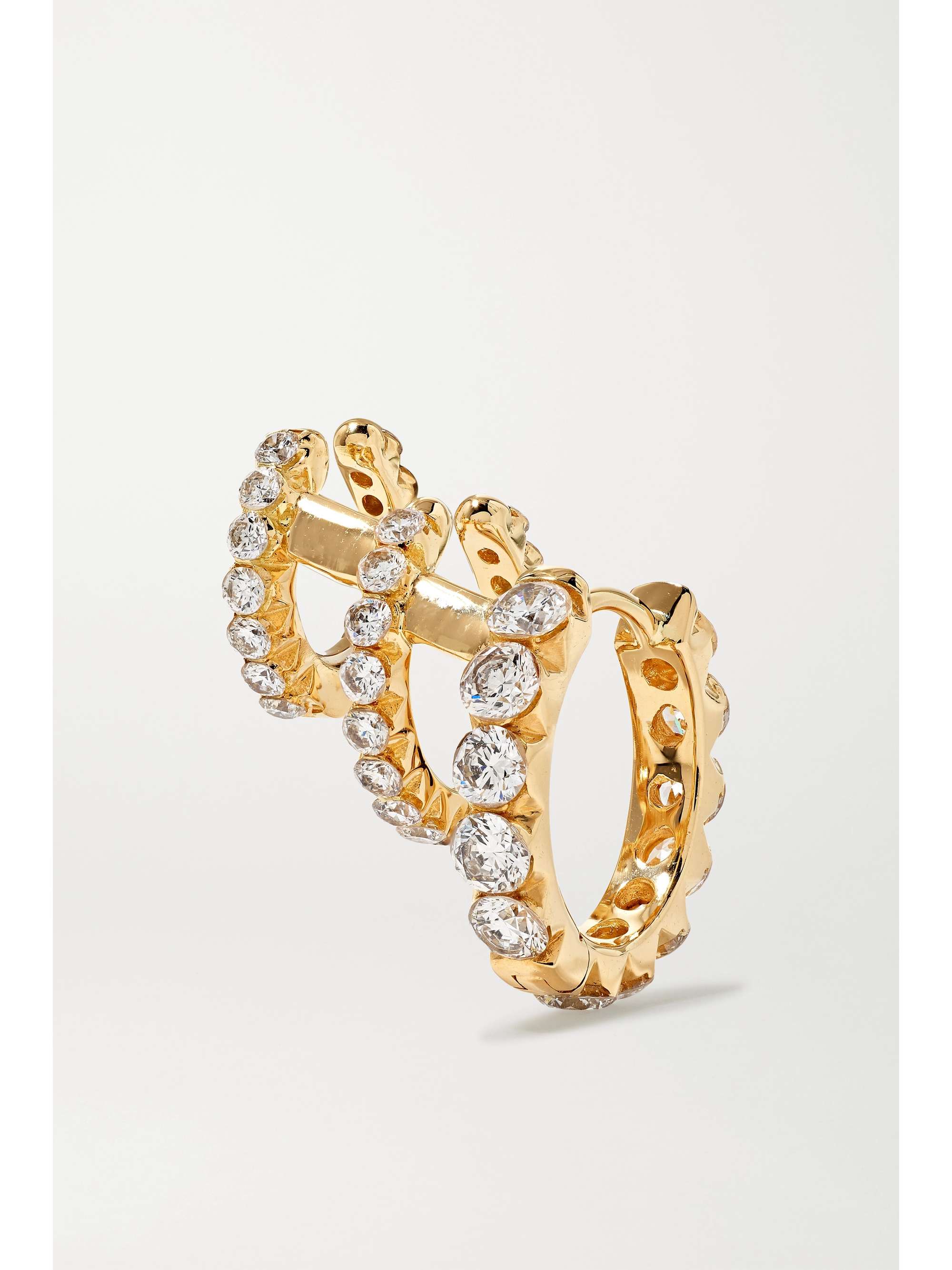 MARIA TASH Eternity 18-karat gold diamond hoop earring