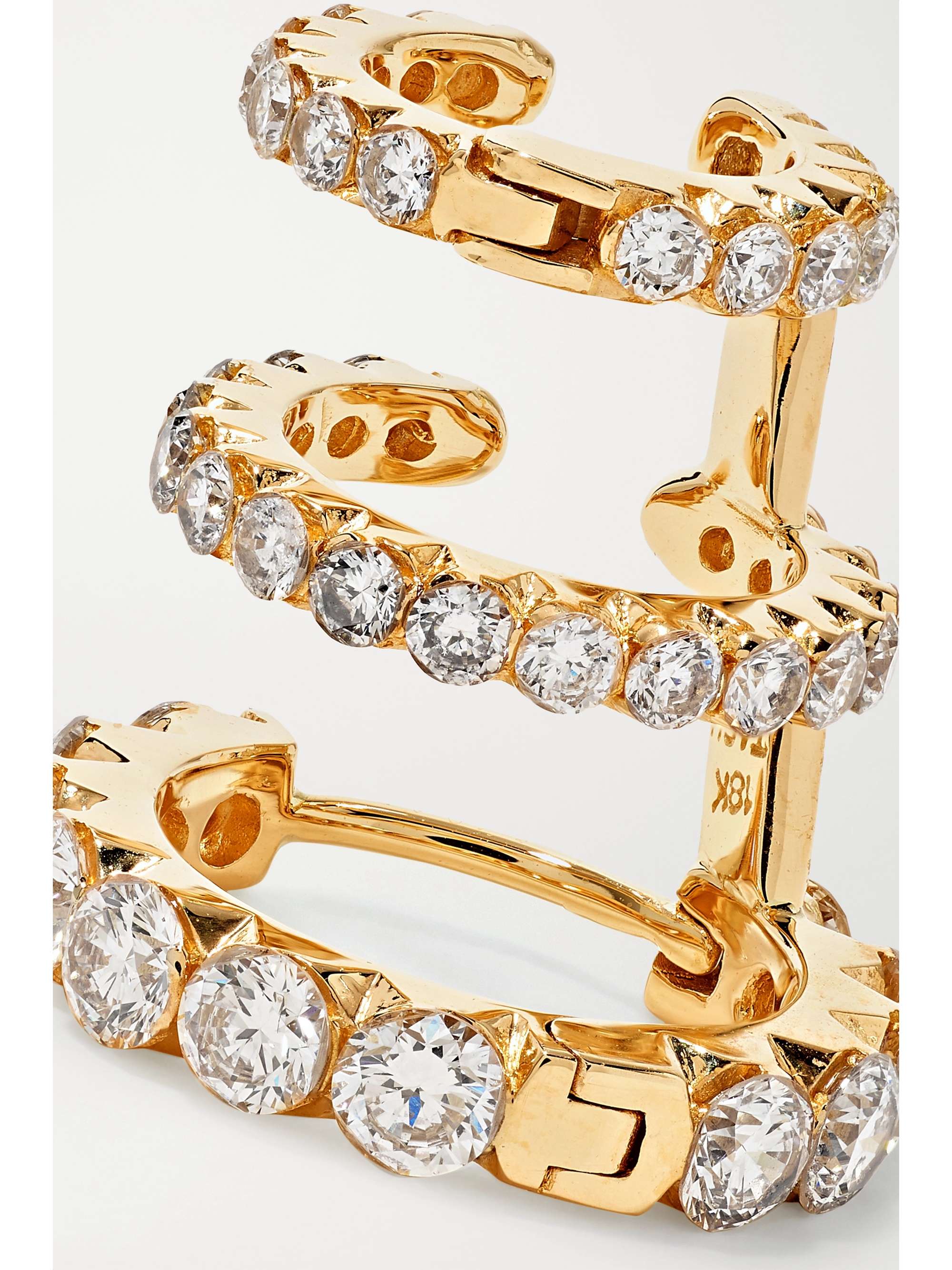 MARIA TASH Eternity 18-karat gold diamond hoop earring