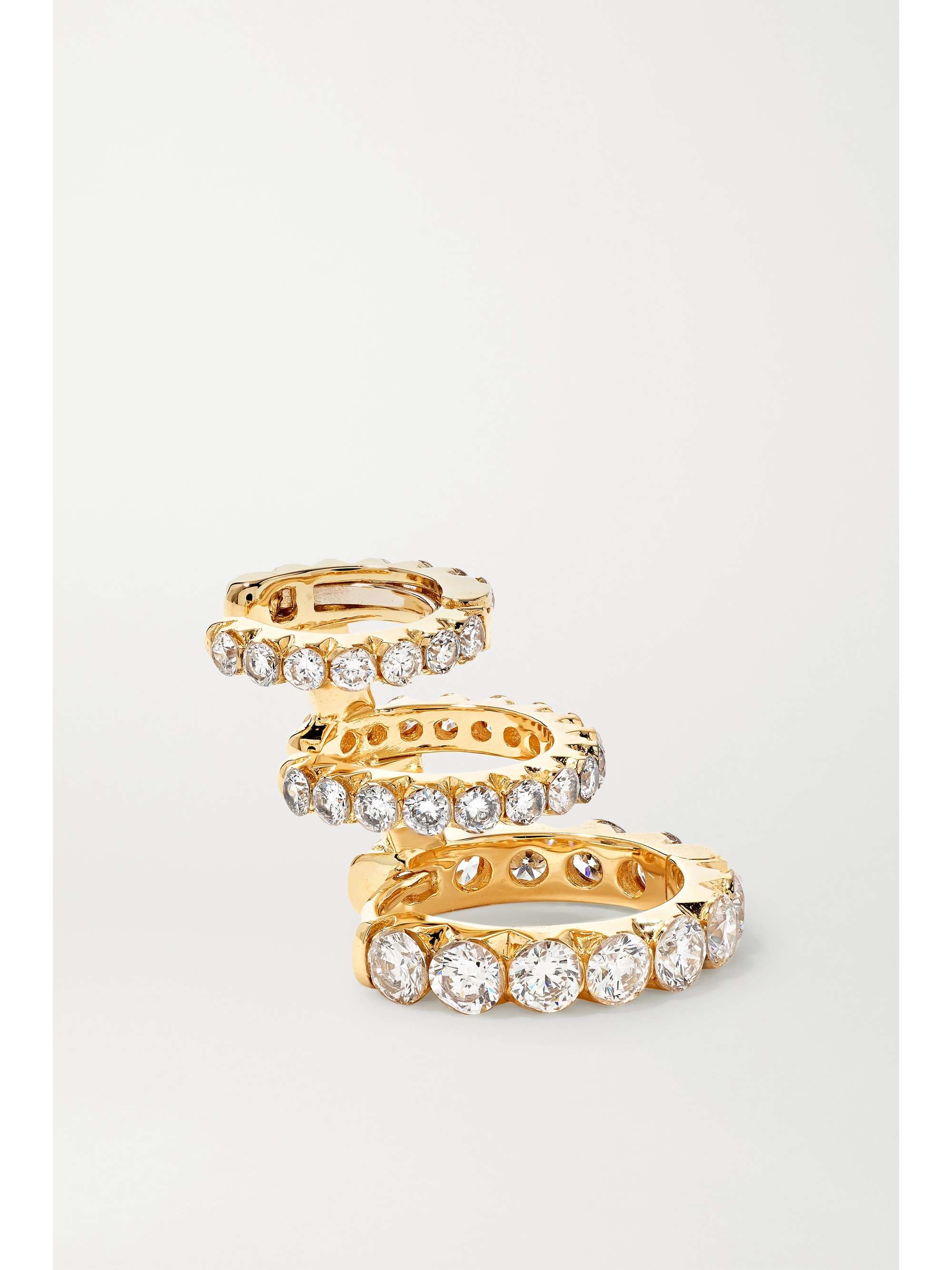 MARIA TASH Eternity 18-karat gold diamond hoop earring
