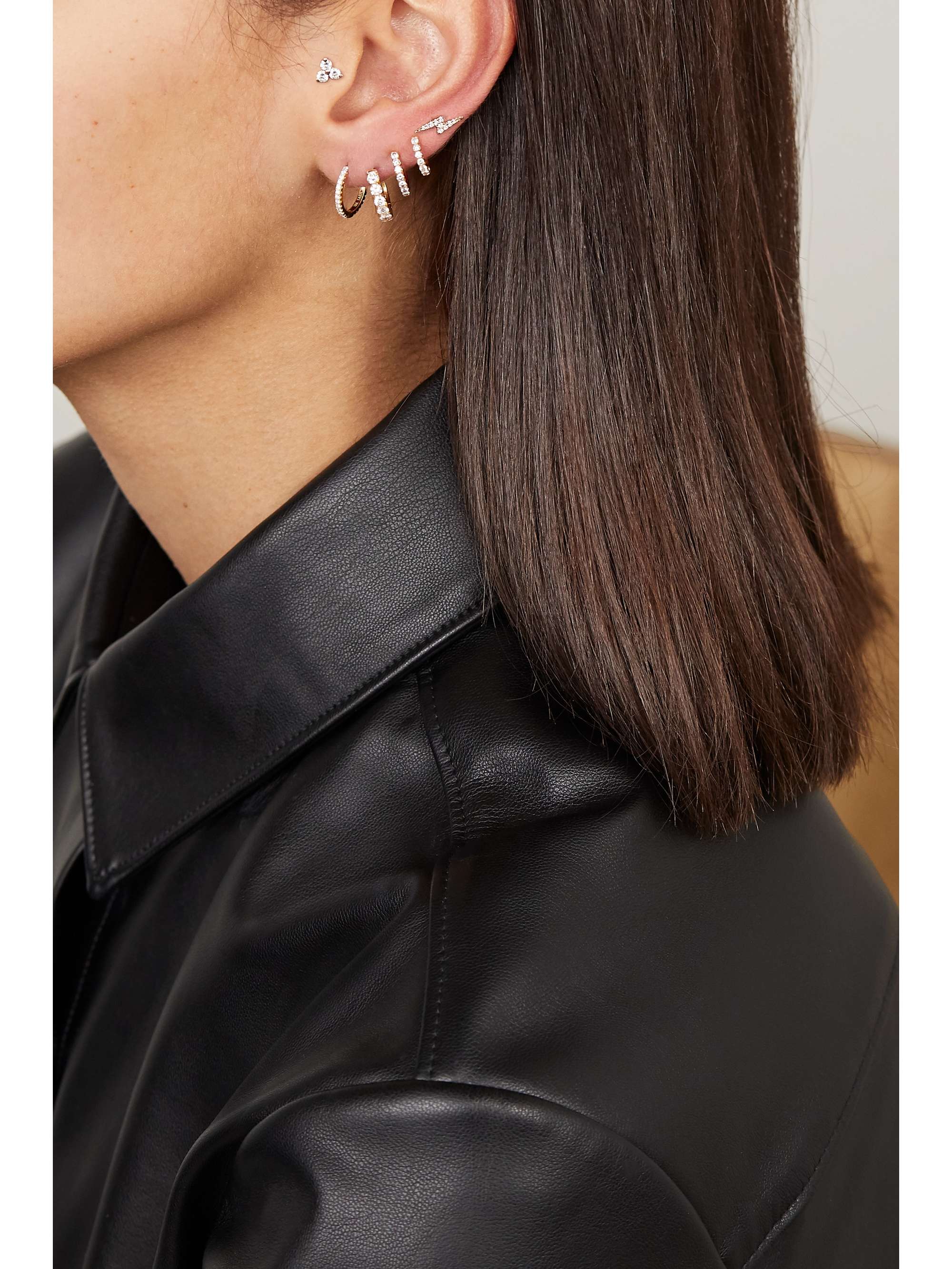 MARIA TASH Eternity 18-karat gold diamond hoop earring