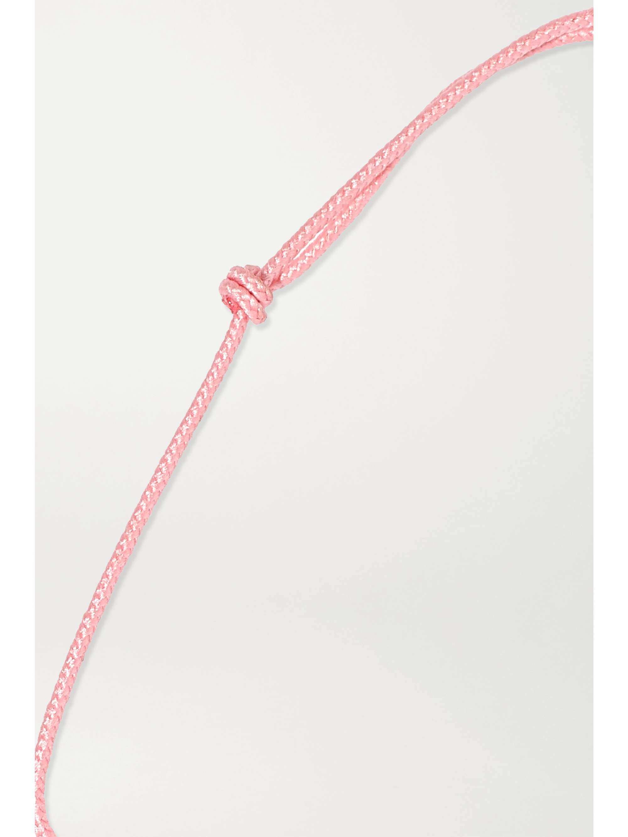 MARIE-HÉLÈNE DE TAILLAC Cassiopeia 18-karat gold, quartz and cord bracelet