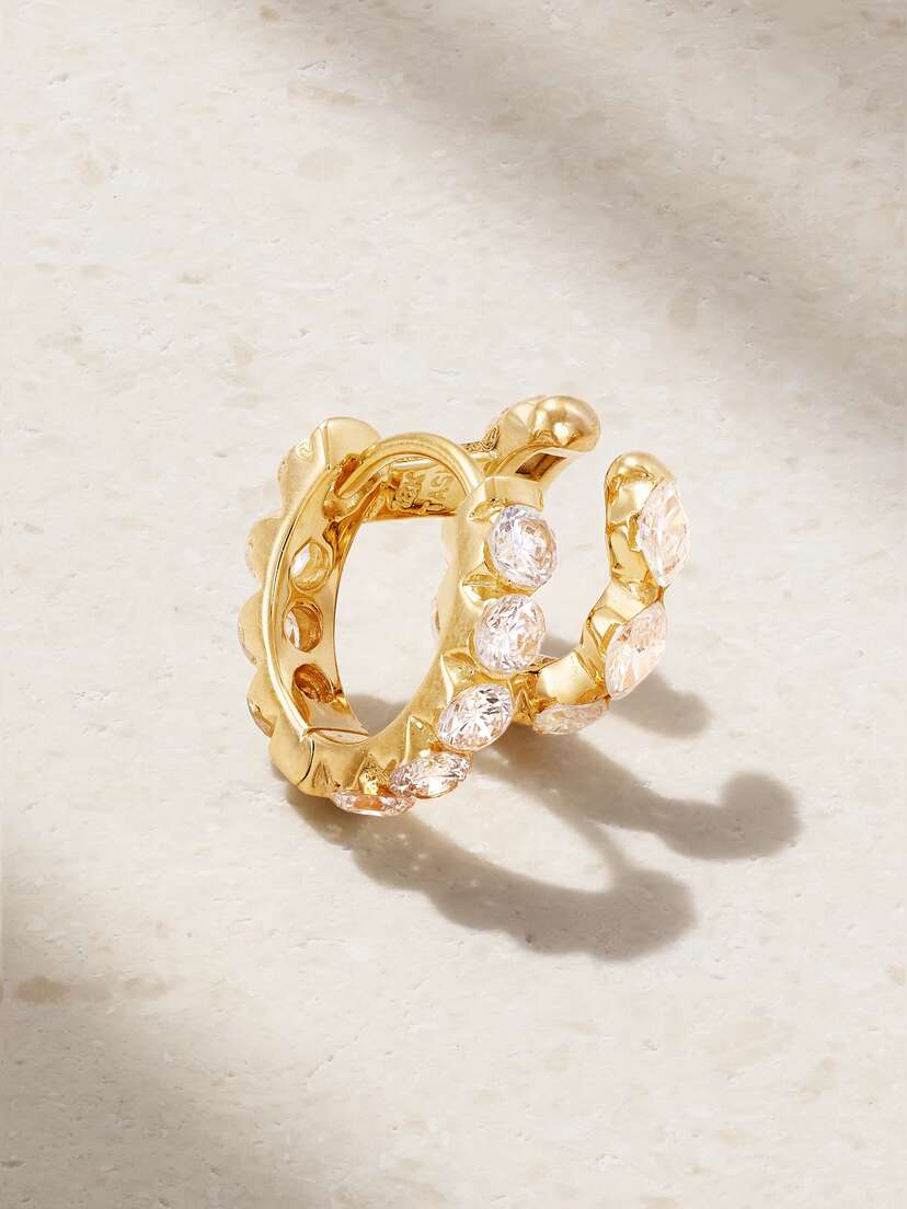MARIA TASH Eternity 18-karat Gold Diamond Hoop Earring
