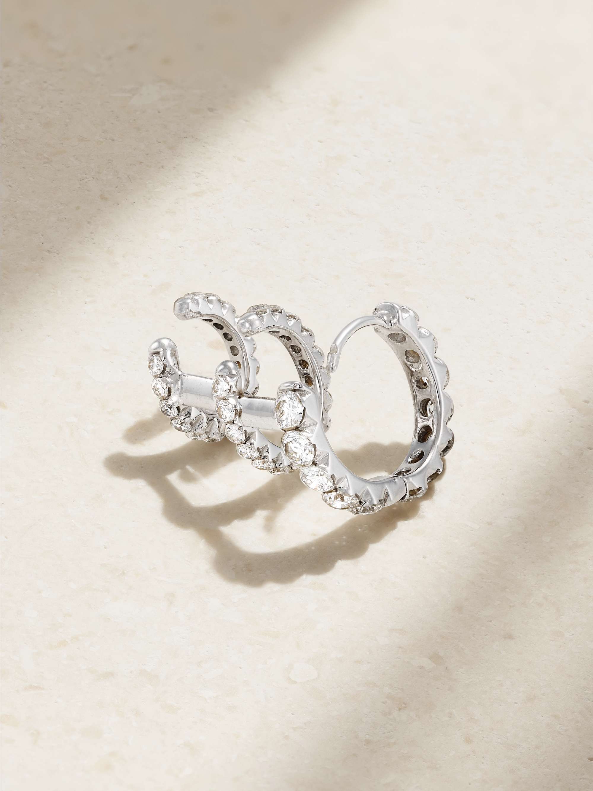 MARIA TASH Eternity 18-karat gold diamond hoop earring