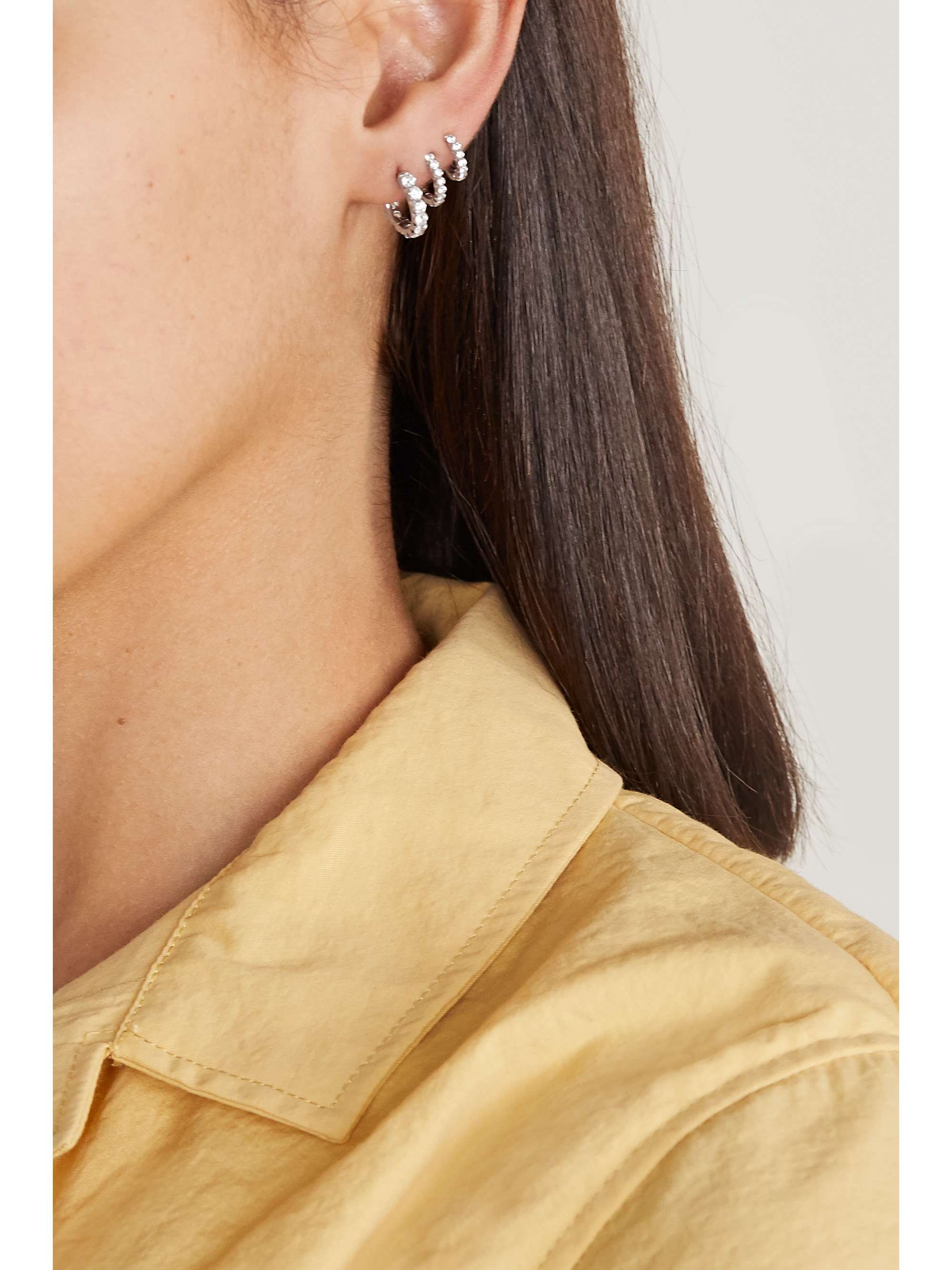 MARIA TASH Eternity 18-karat gold diamond hoop earring
