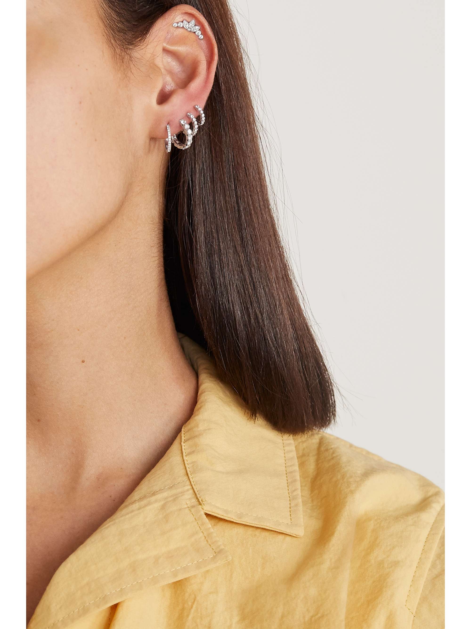 MARIA TASH Eternity 18-karat gold diamond hoop earring