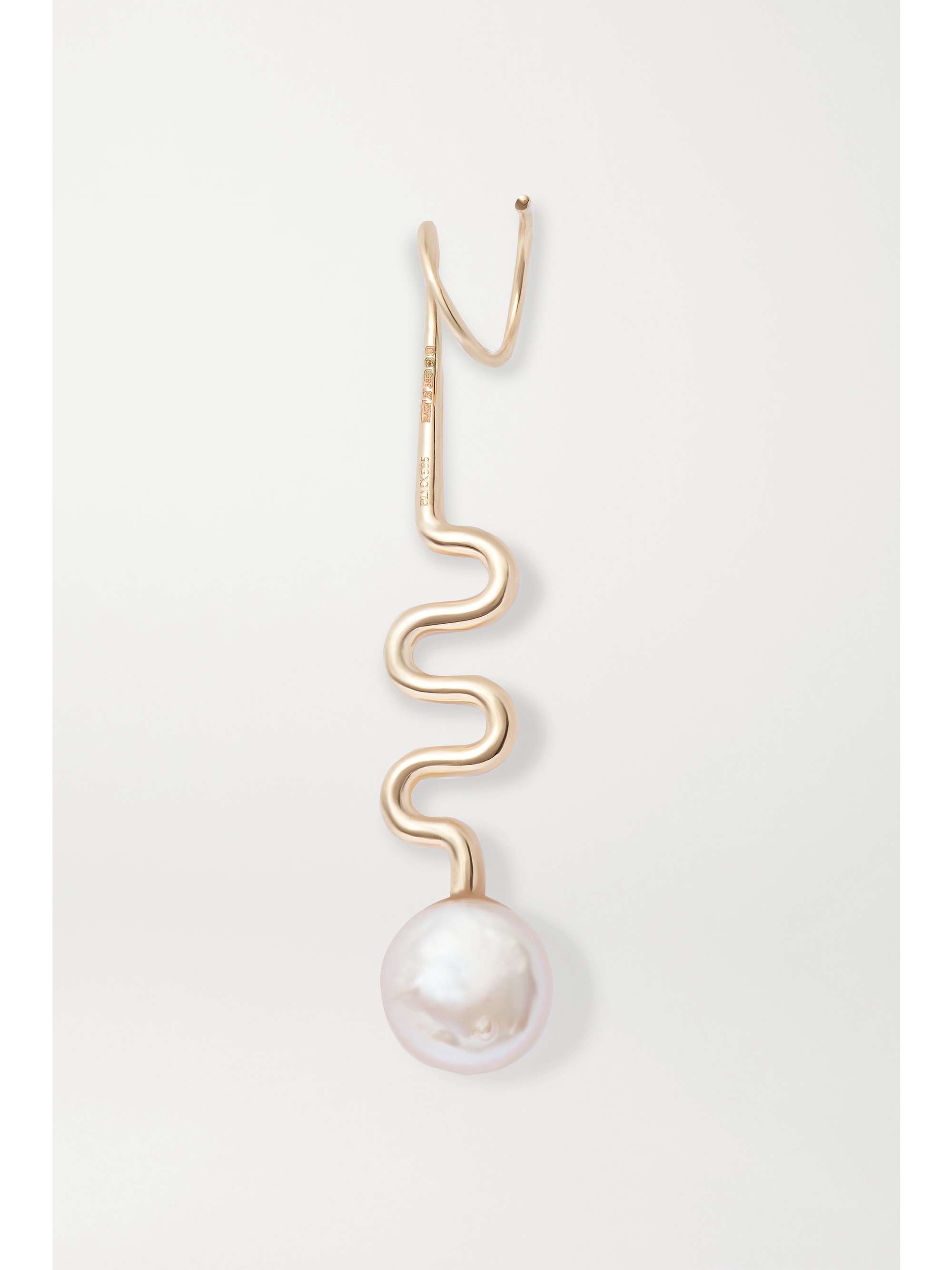 MARIA BLACK Miraggio Violet Twirl gold, pearl and crystal earring