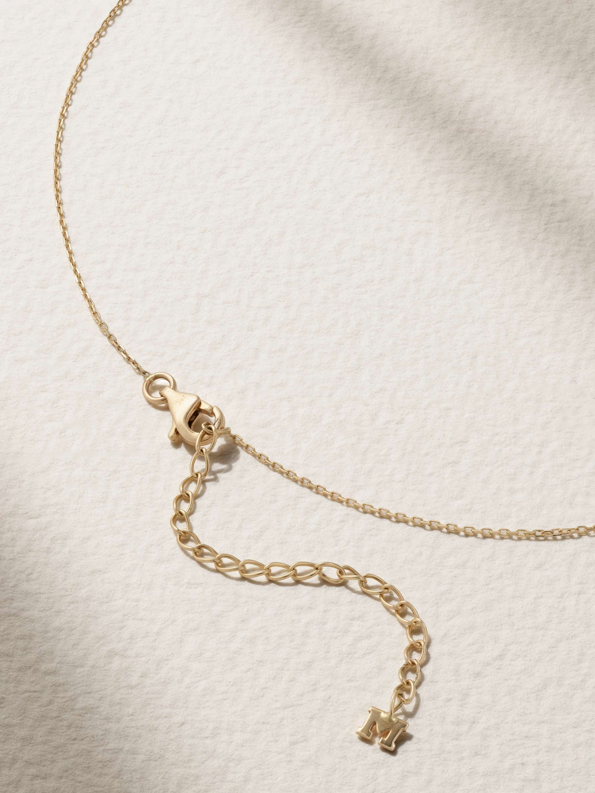 MATEO 14-karat gold, pearl and diamond necklace