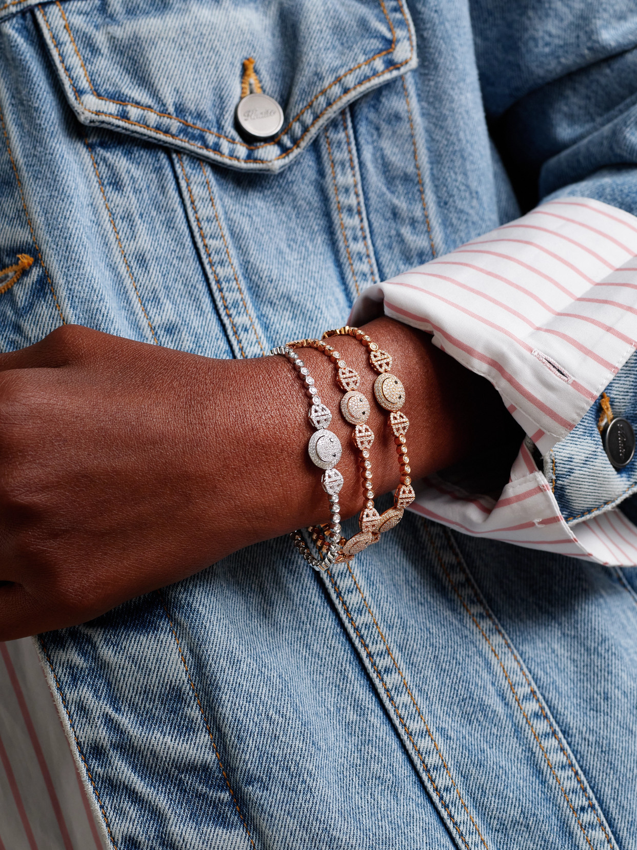 LORRAINE SCHWARTZ 18-KARAT WHITE GOLD DIAMOND BRACELET