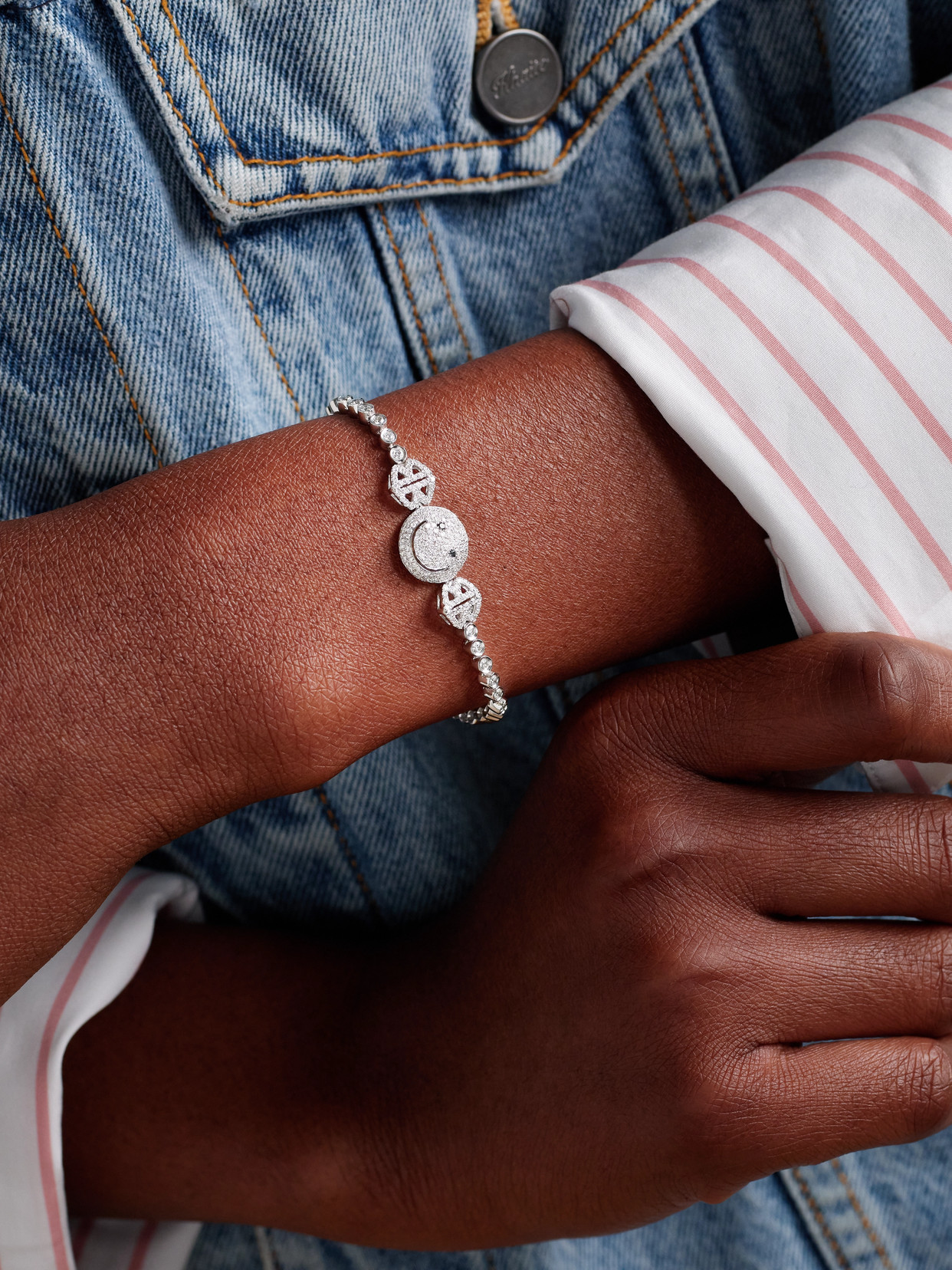 LORRAINE SCHWARTZ 18-KARAT WHITE GOLD DIAMOND BRACELET