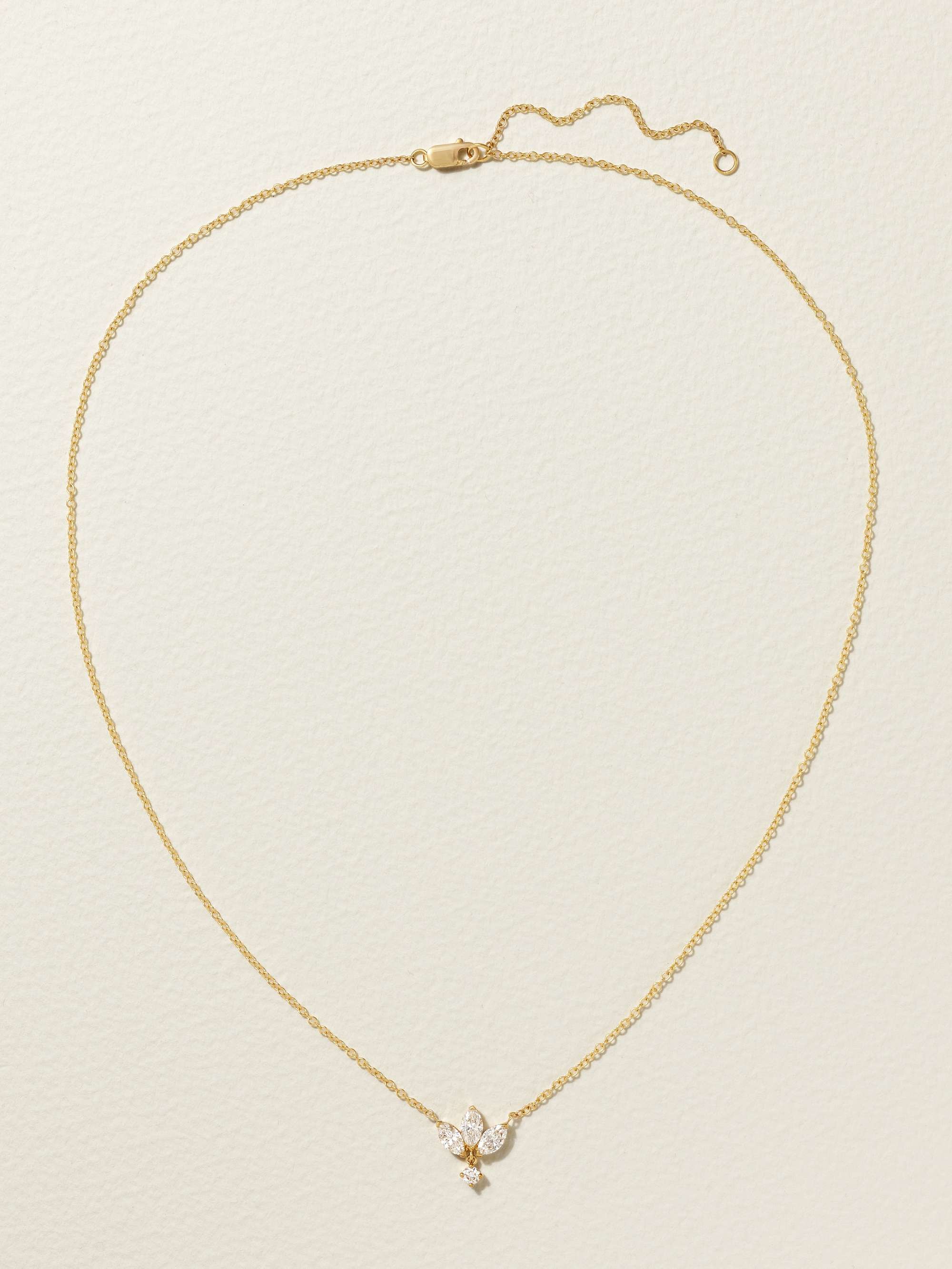 MARIA TASH Lotus 18-karat gold diamond necklace