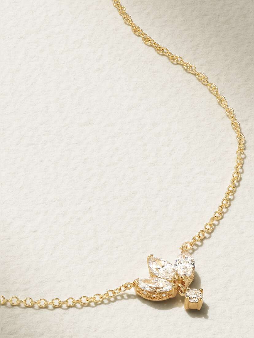 MARIA TASH Lotus 18-karat Gold Diamond Necklace