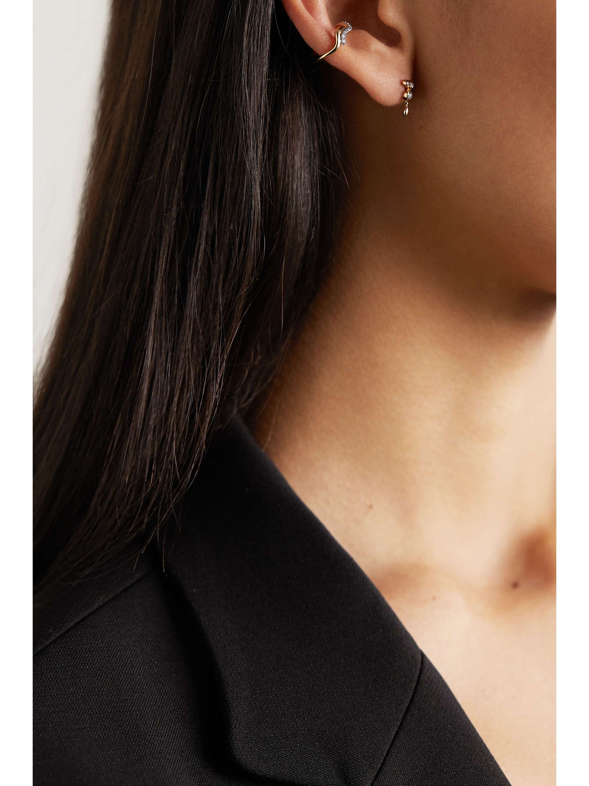 MARIA BLACK Gold diamond ear cuff