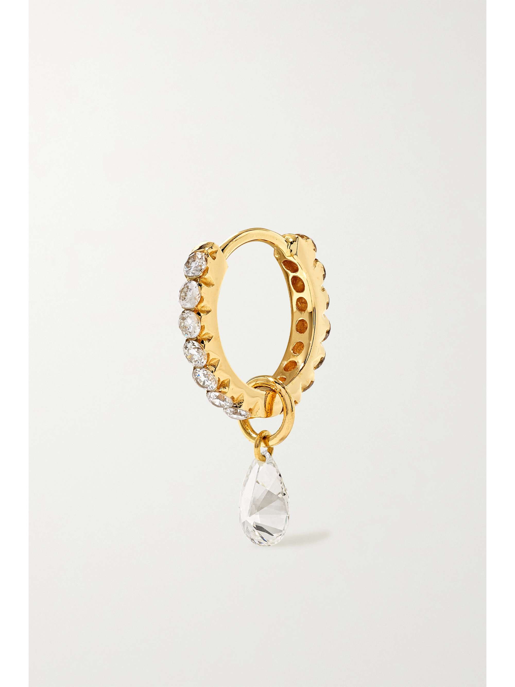 MARIA TASH Eternity 8mm 18-karat gold diamond hoop earring | NET-A-PORTER