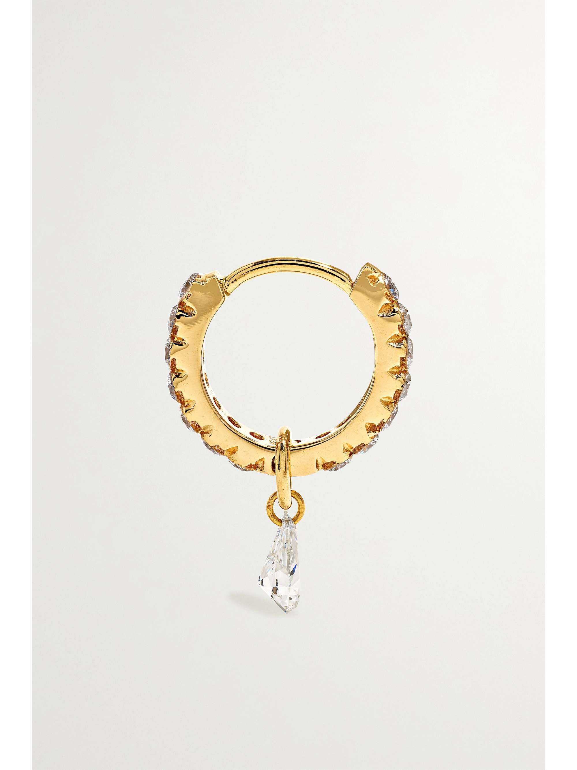 MARIA TASH Eternity 8mm 18-karat gold diamond hoop earring | NET-A-PORTER