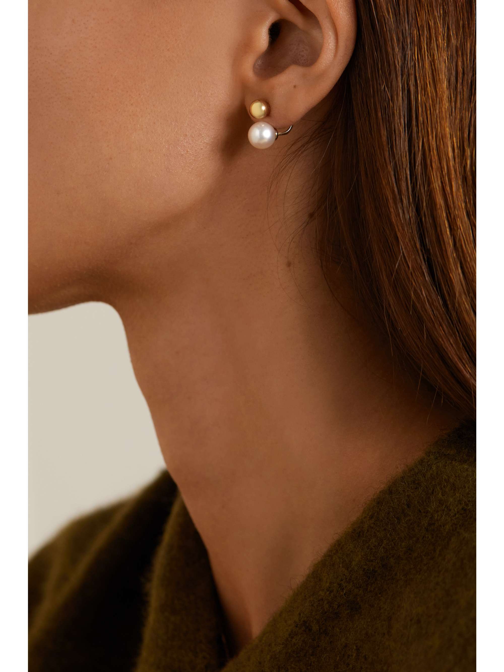 MATEO 14-karat gold pearl earrings