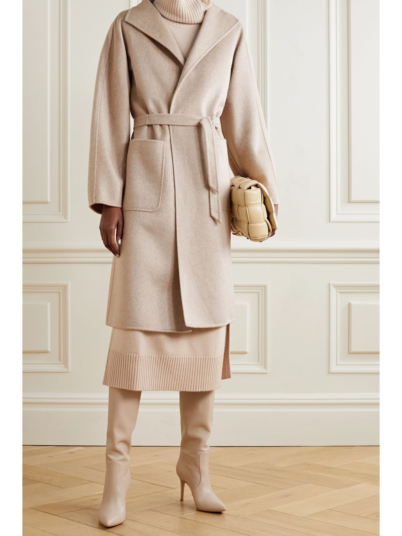 Camel Lilia belted cashmere coat MAX MARA NETAPORTER