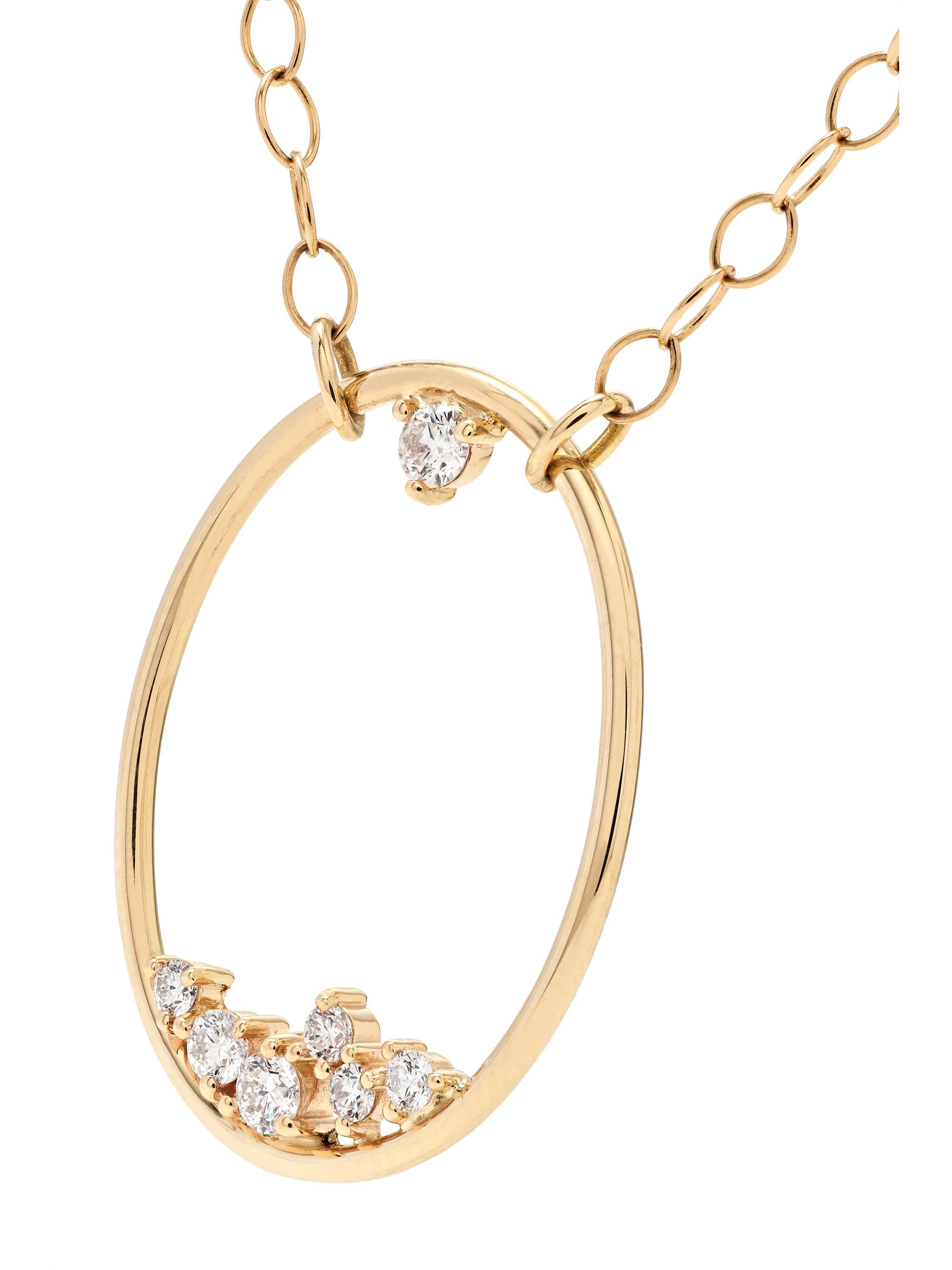 MIZUKI 14-karat gold diamond necklace