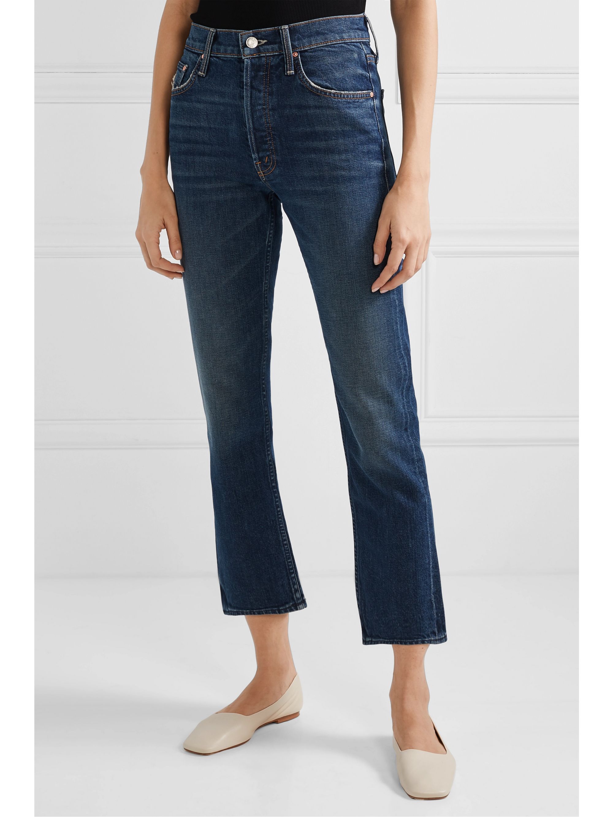 high-rise straight-leg jeans | MOTHER 