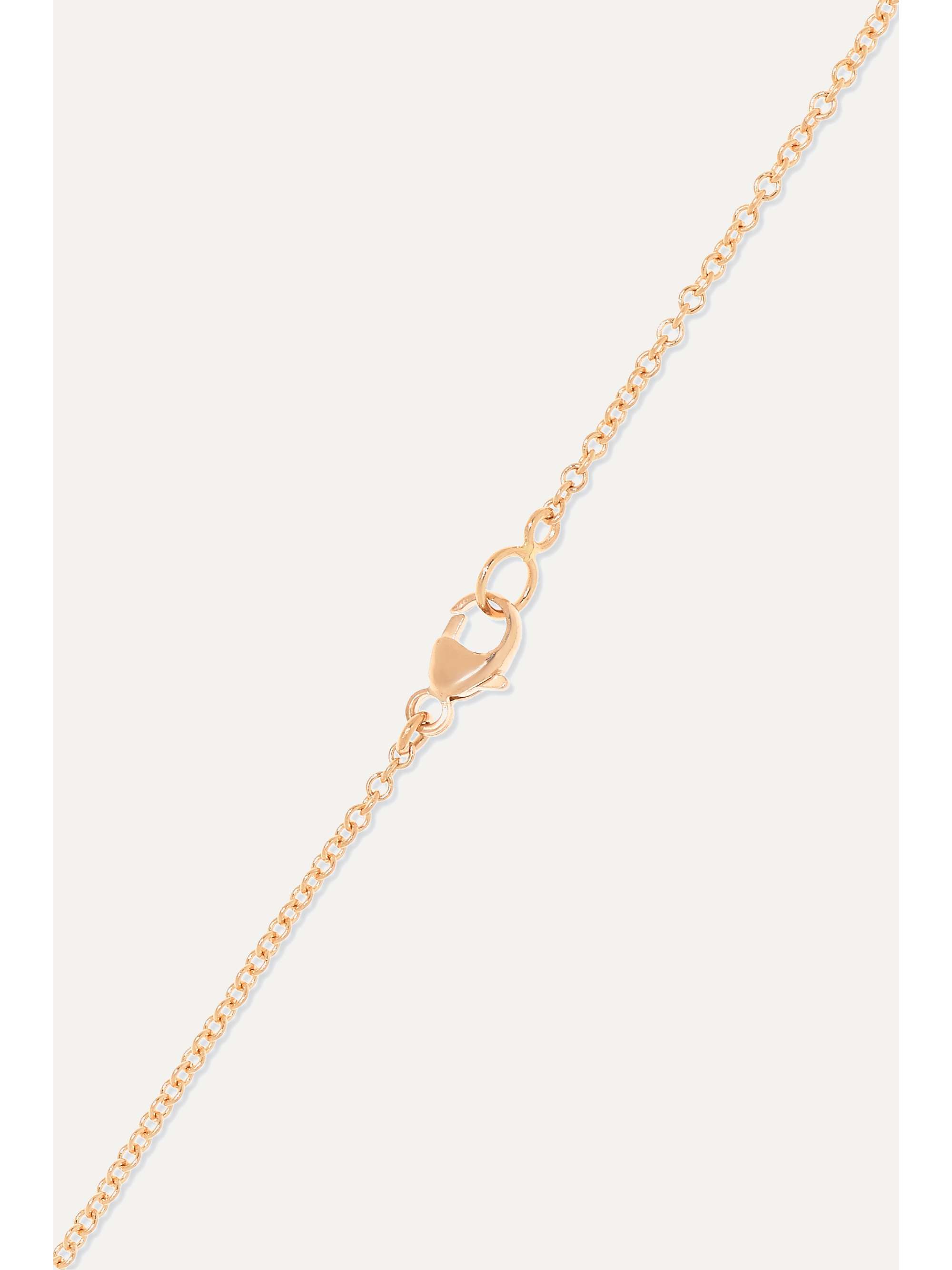 MORITZ GLIK 18-karat rose gold, sapphire crystal and diamond necklace