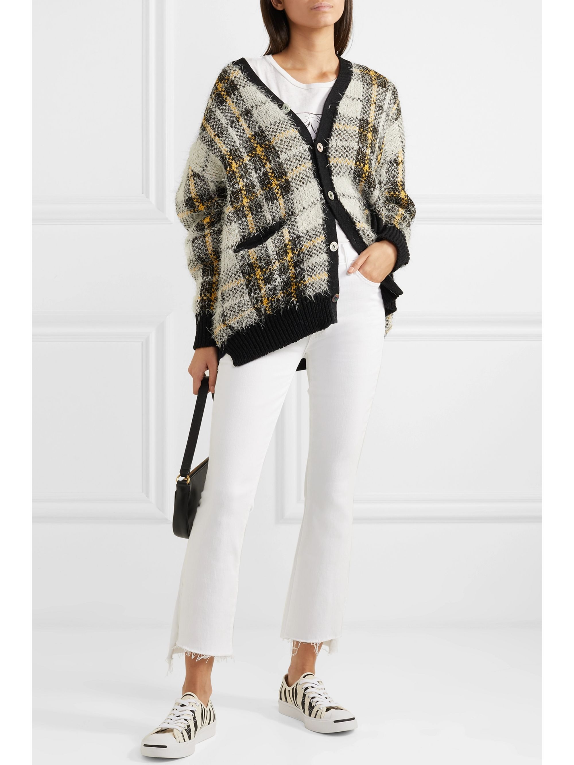 mother plaid jeans