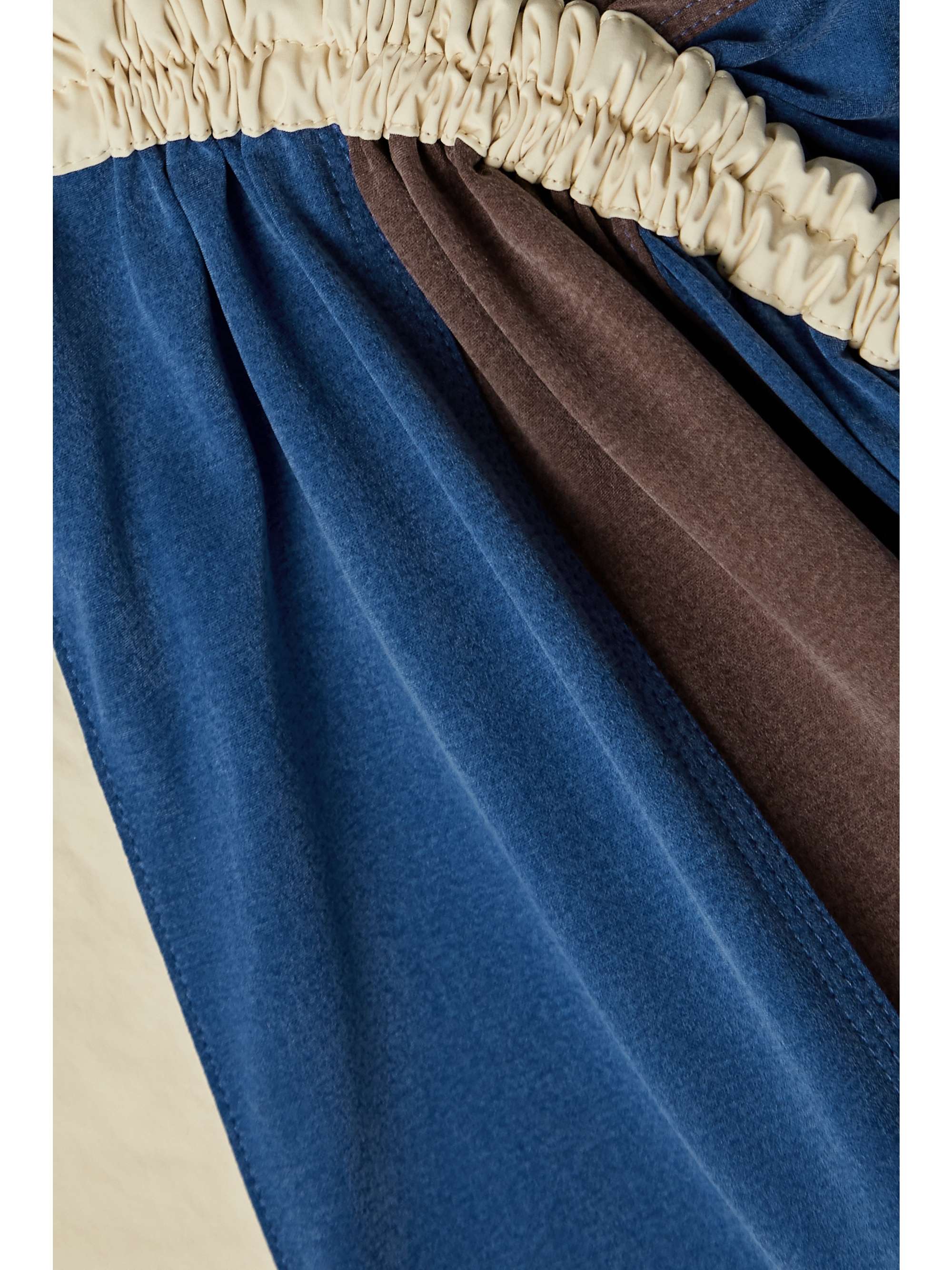 MONCLER GENIUS + 2 Moncler 1952 Abito paneled shell and washed cupro-blend midi dress