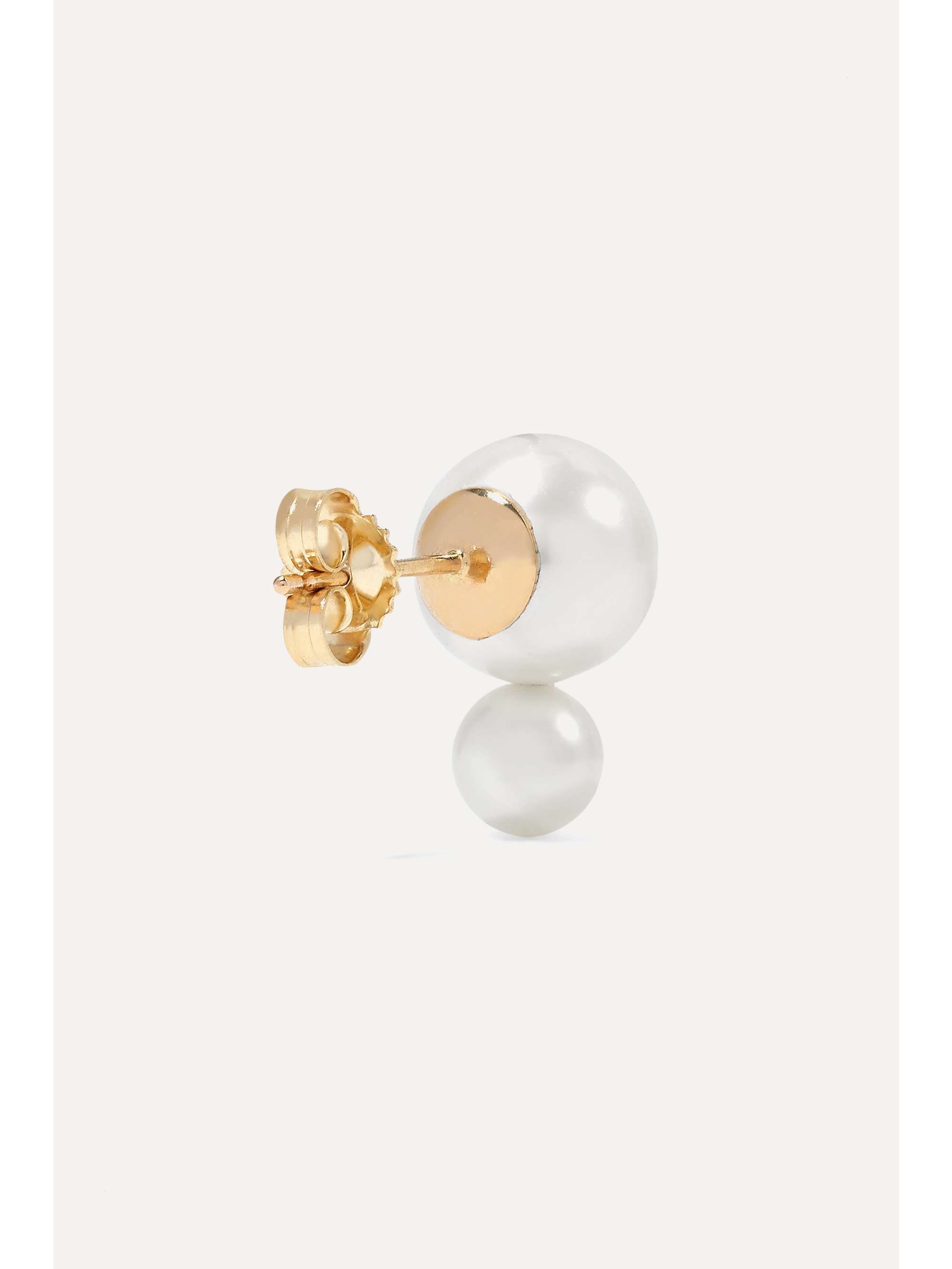 MIZUKI 14-karat gold pearl earrings