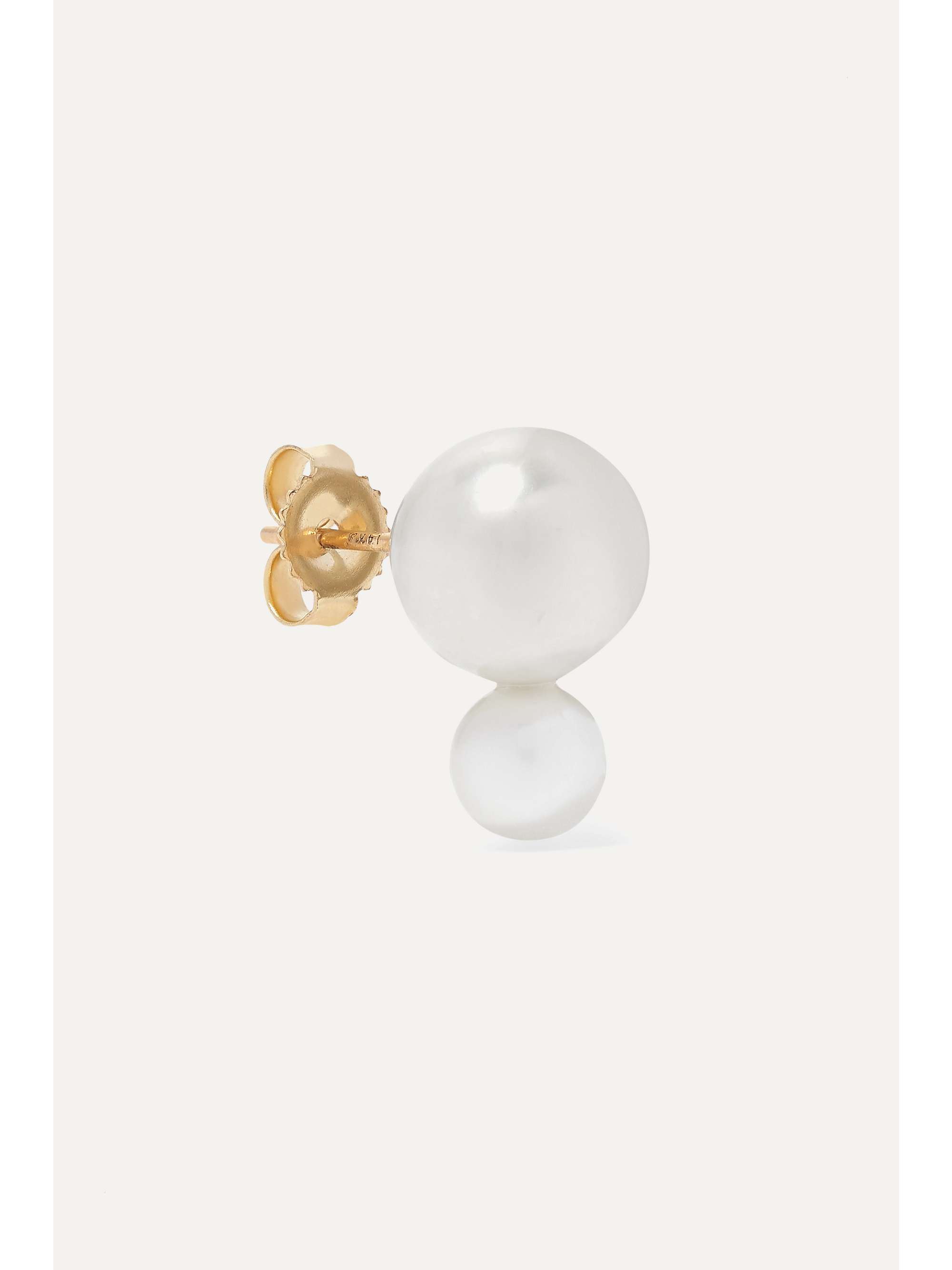 MIZUKI 14-karat gold pearl earrings