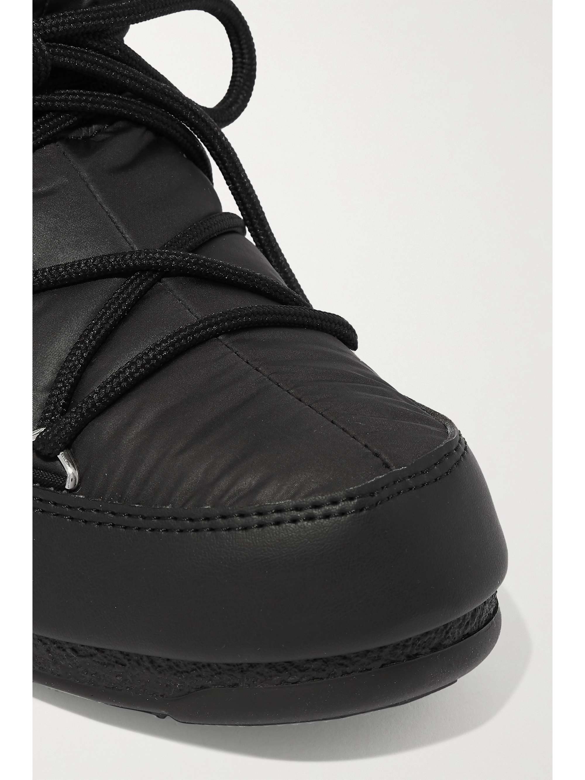 Black Shell and faux leather snow boots | MOON BOOT | NET-A-PORTER