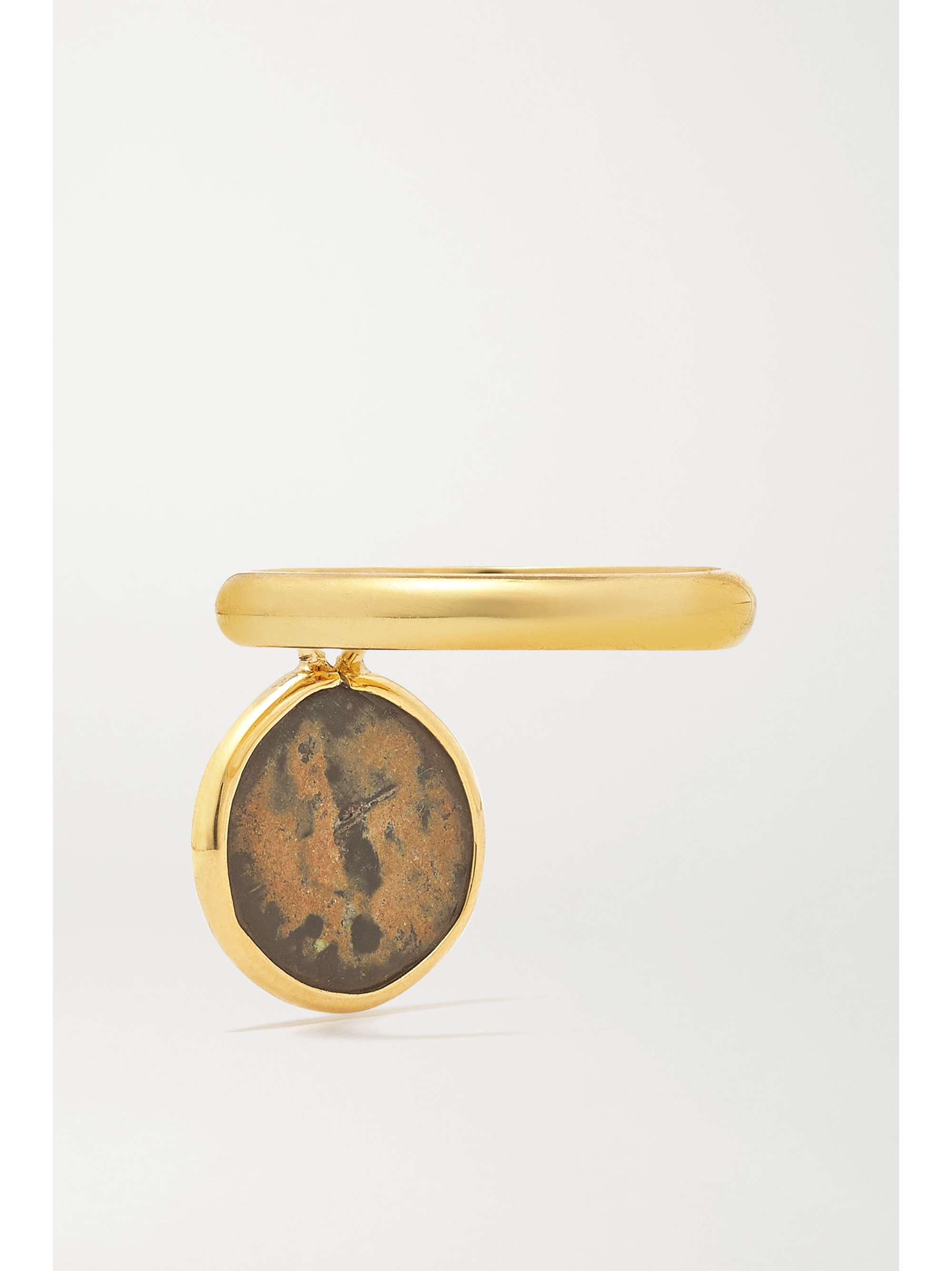 DUBINI Emperor Flip 18-karat gold bronze ring