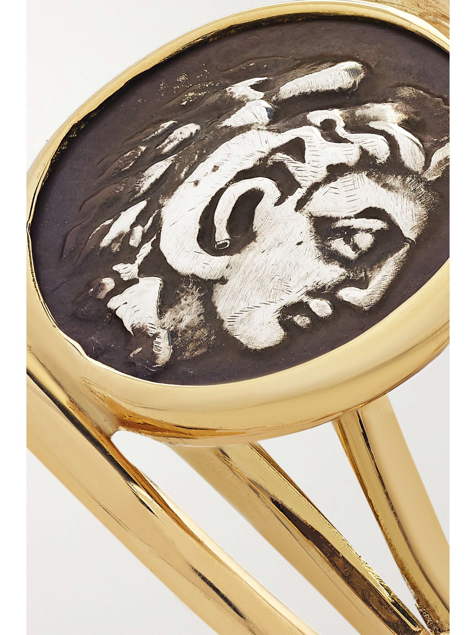 DUBINI Alexander the Great 18-karat gold and sterling silver ring