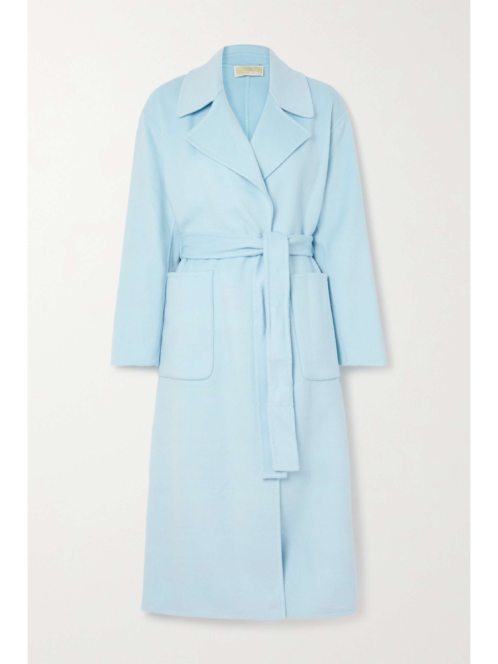 sky blue wool coat