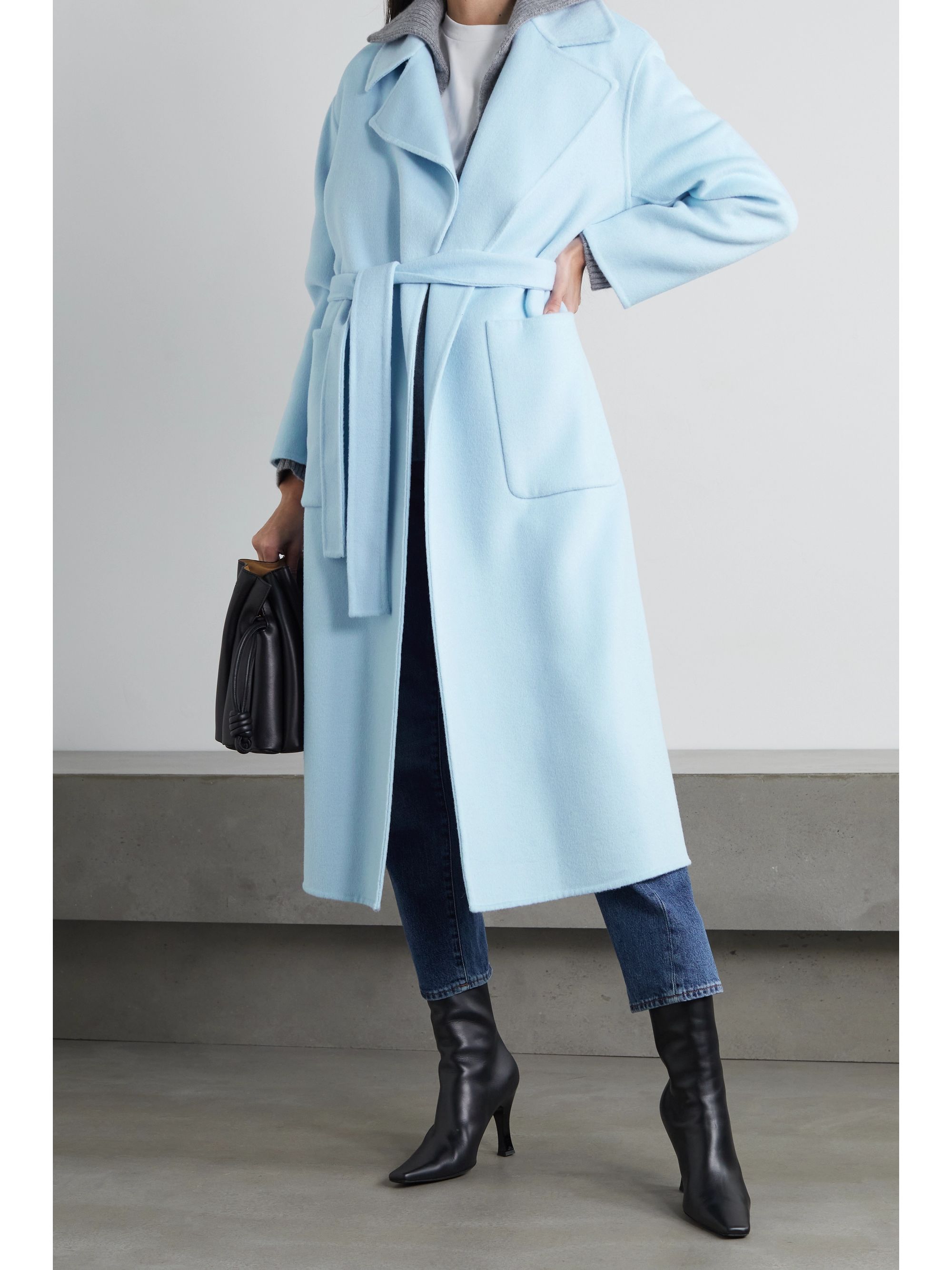 michael kors wool blend wrap coat