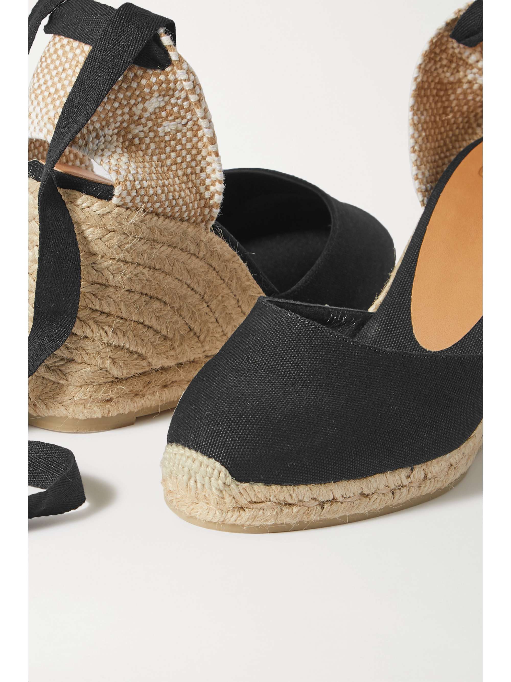 Black Carina 80 canvas wedge espadrilles | | NET-A-PORTER