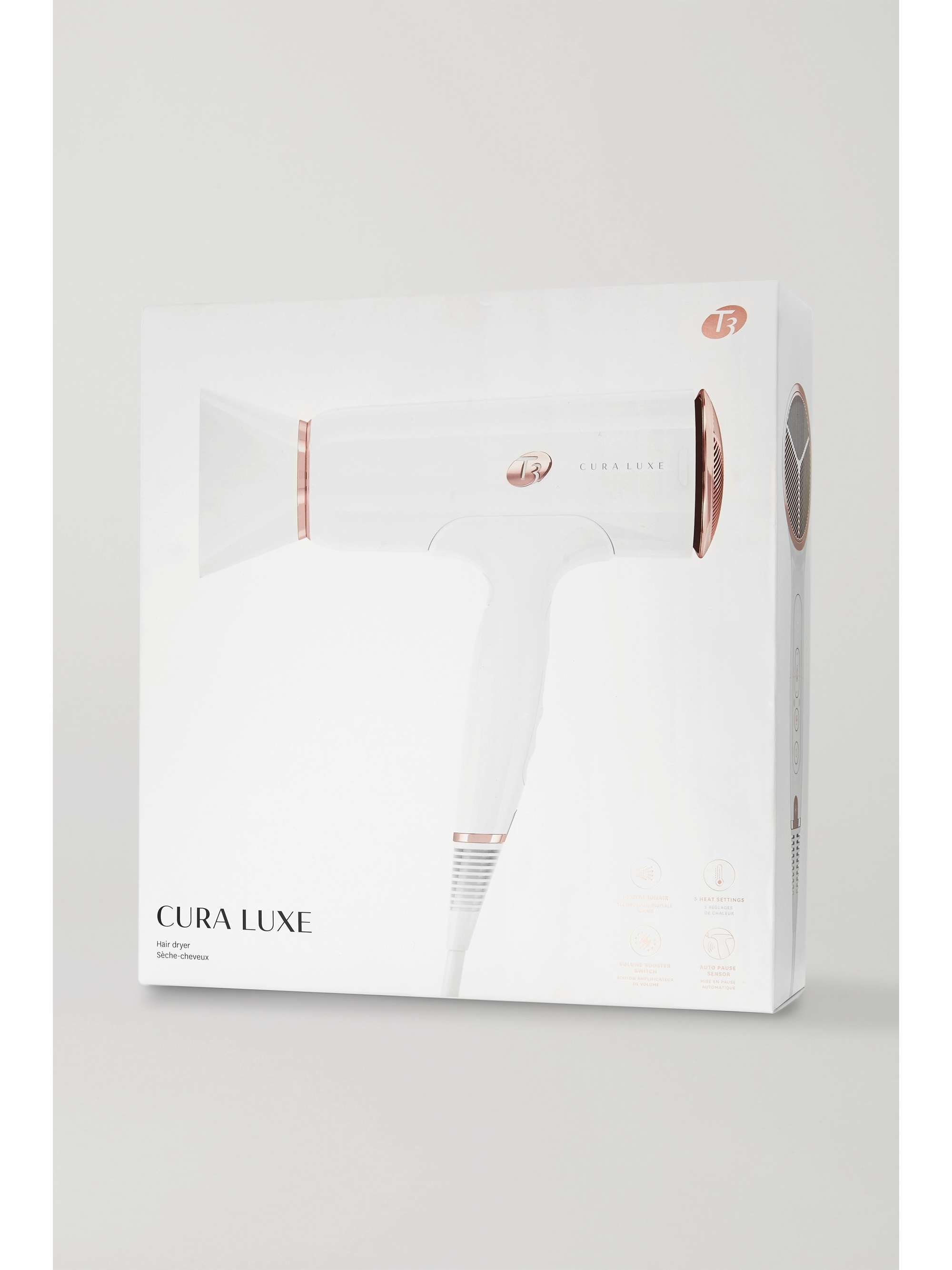 T3 Cura Luxe Hair Dryer – Haartrockner mit dreipoligem Netzstecker