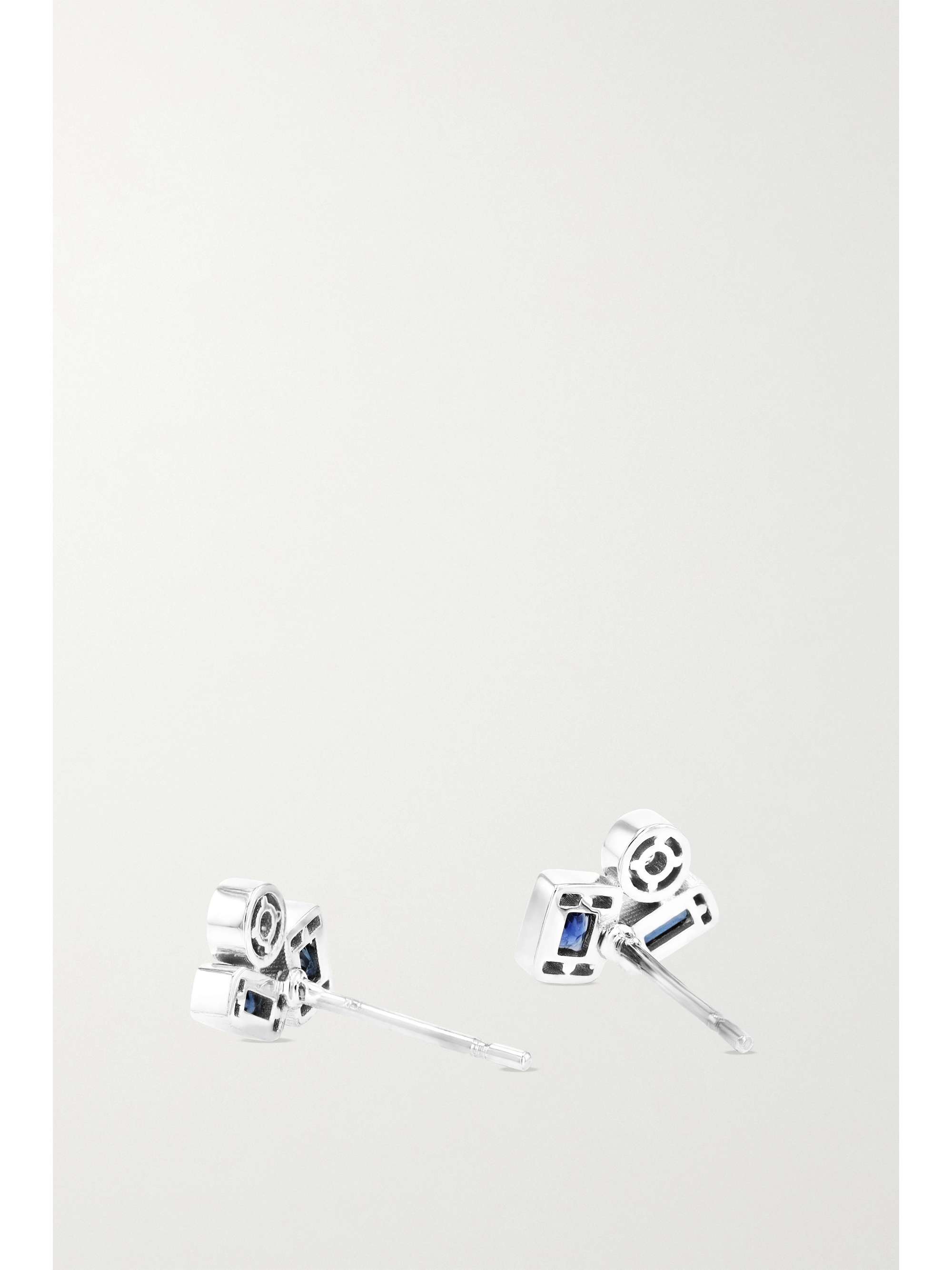 SUZANNE KALAN 18-karat white gold, sapphire and diamond earrings