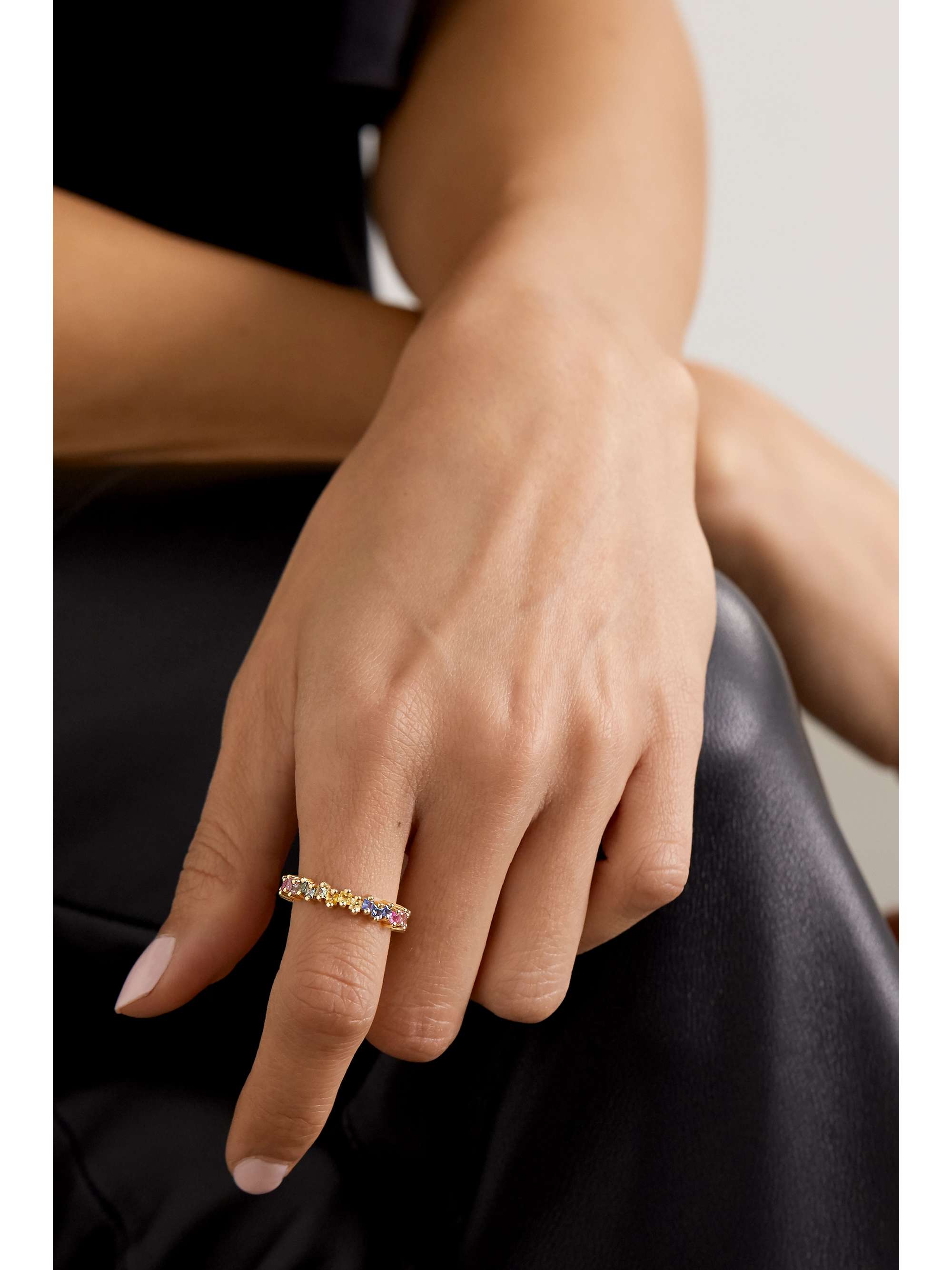 SUZANNE KALAN 18-karat gold sapphire ring