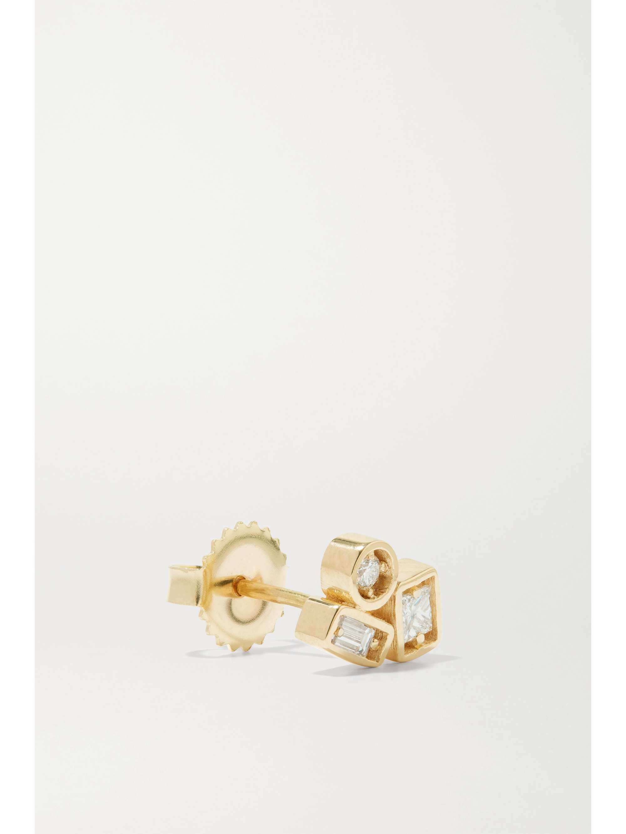 SUZANNE KALAN 18-karat gold diamond earrings