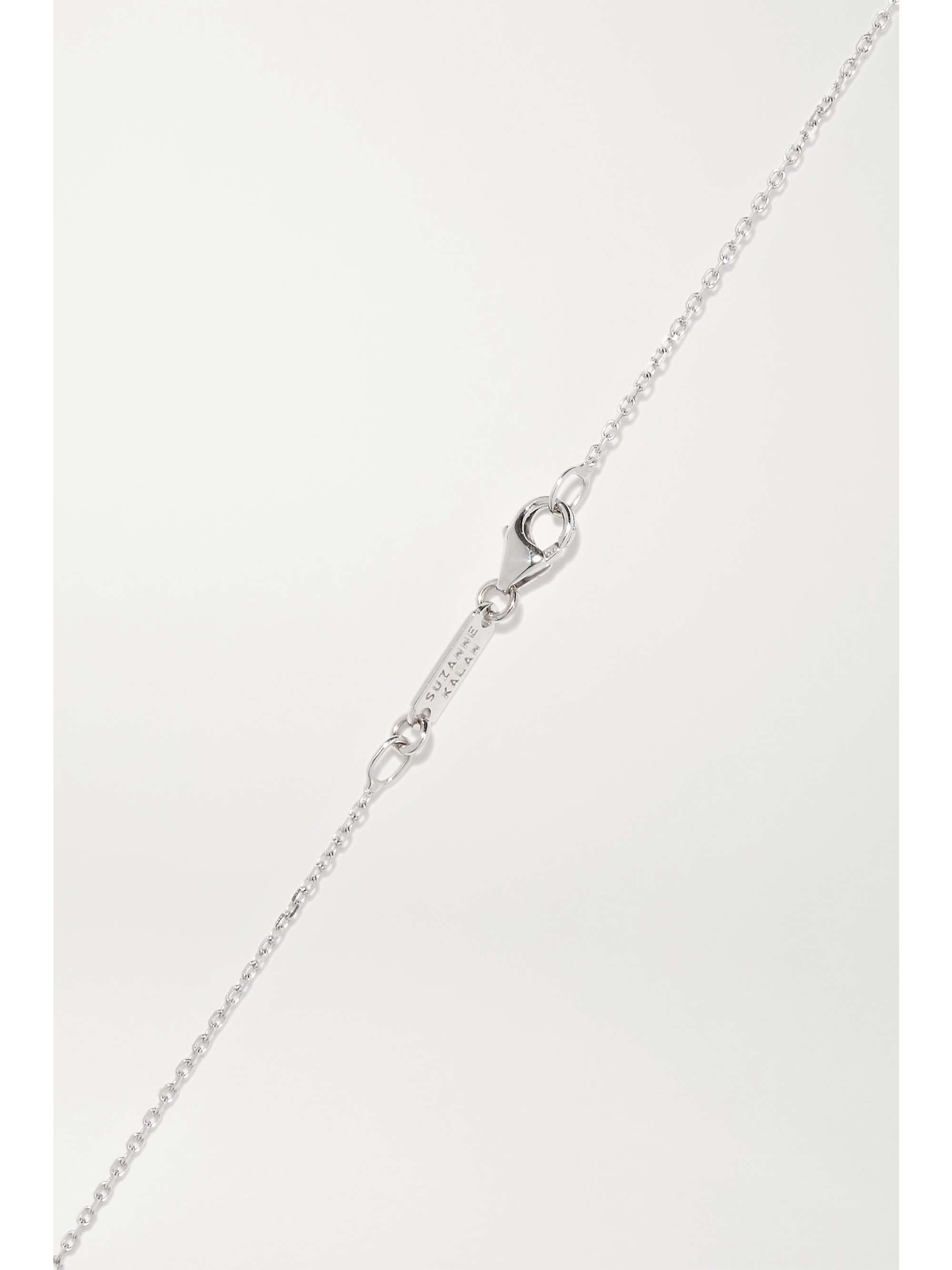 SUZANNE KALAN 18-karat white gold diamond necklace