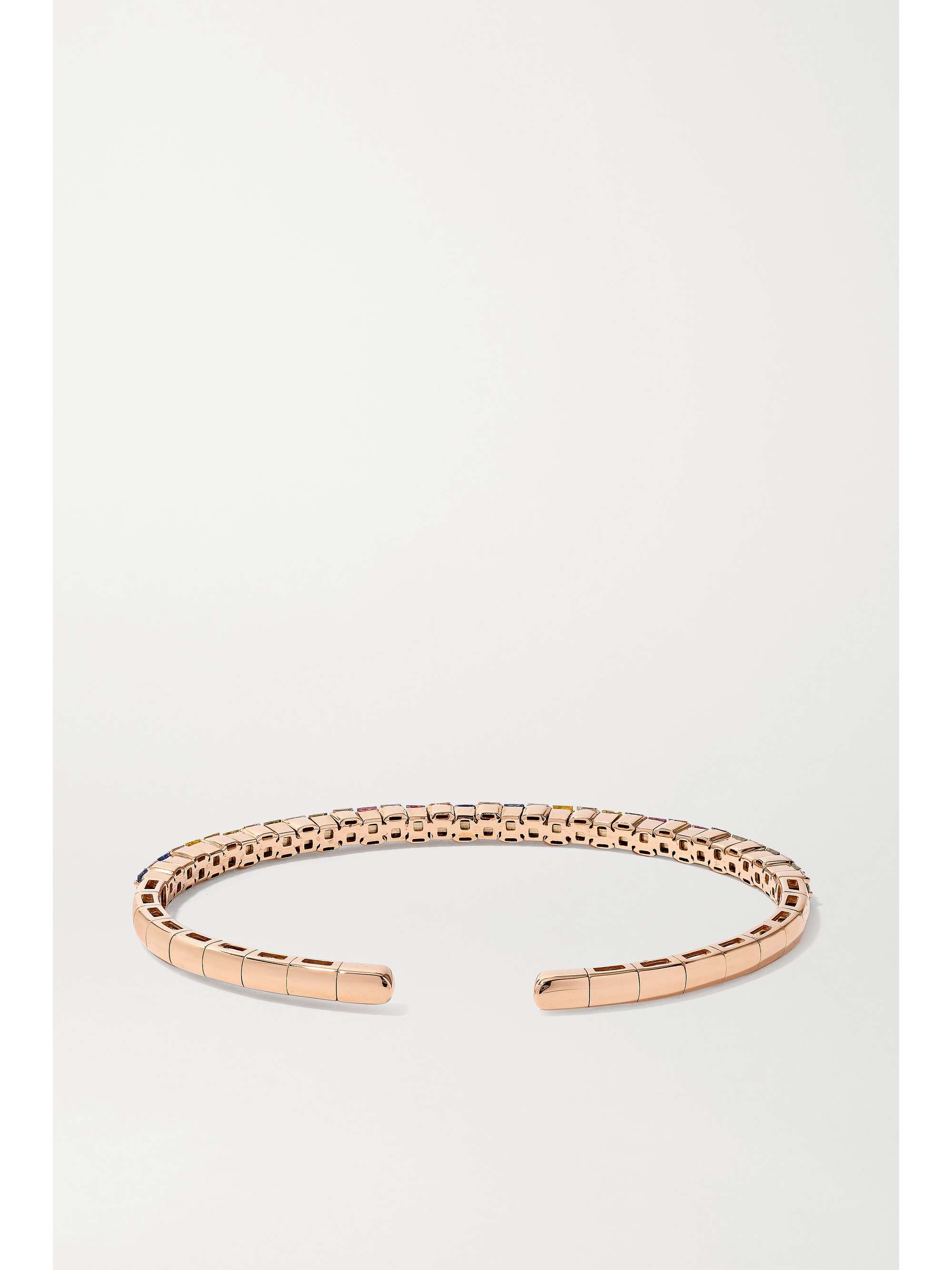 SUZANNE KALAN Armspange aus 18 Karat Roségold mit Saphiren und Diamanten
