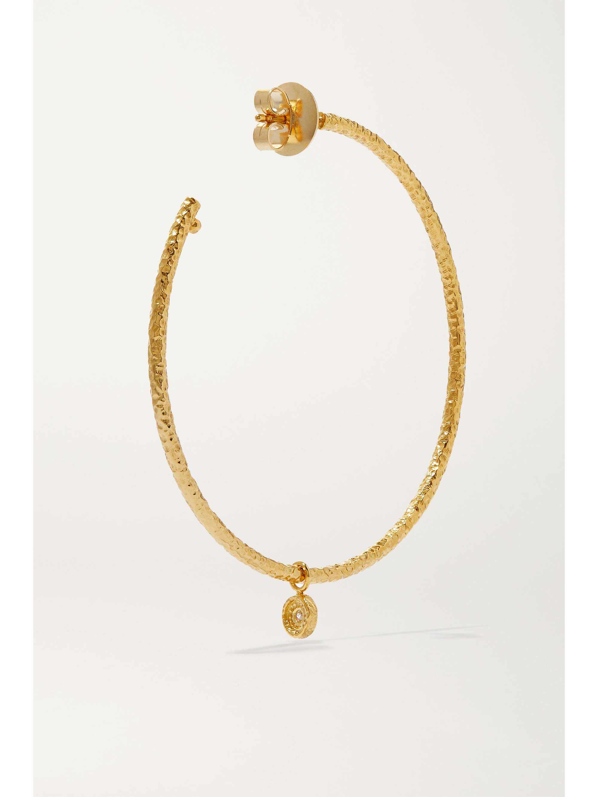 OCTAVIA ELIZABETH + NET SUSTAIN Nesting Gem 18-karat recycled gold diamond hoop earrings