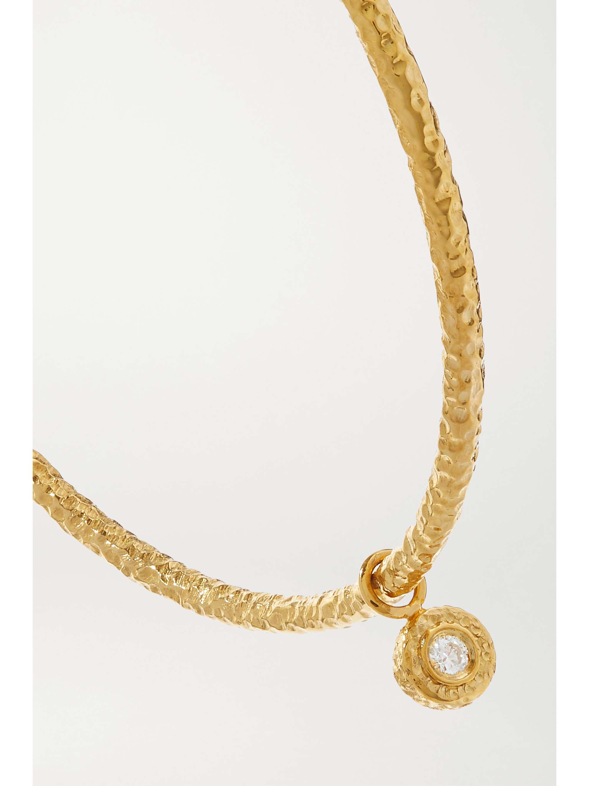 OCTAVIA ELIZABETH + NET SUSTAIN Nesting Gem 18-karat recycled gold diamond hoop earrings