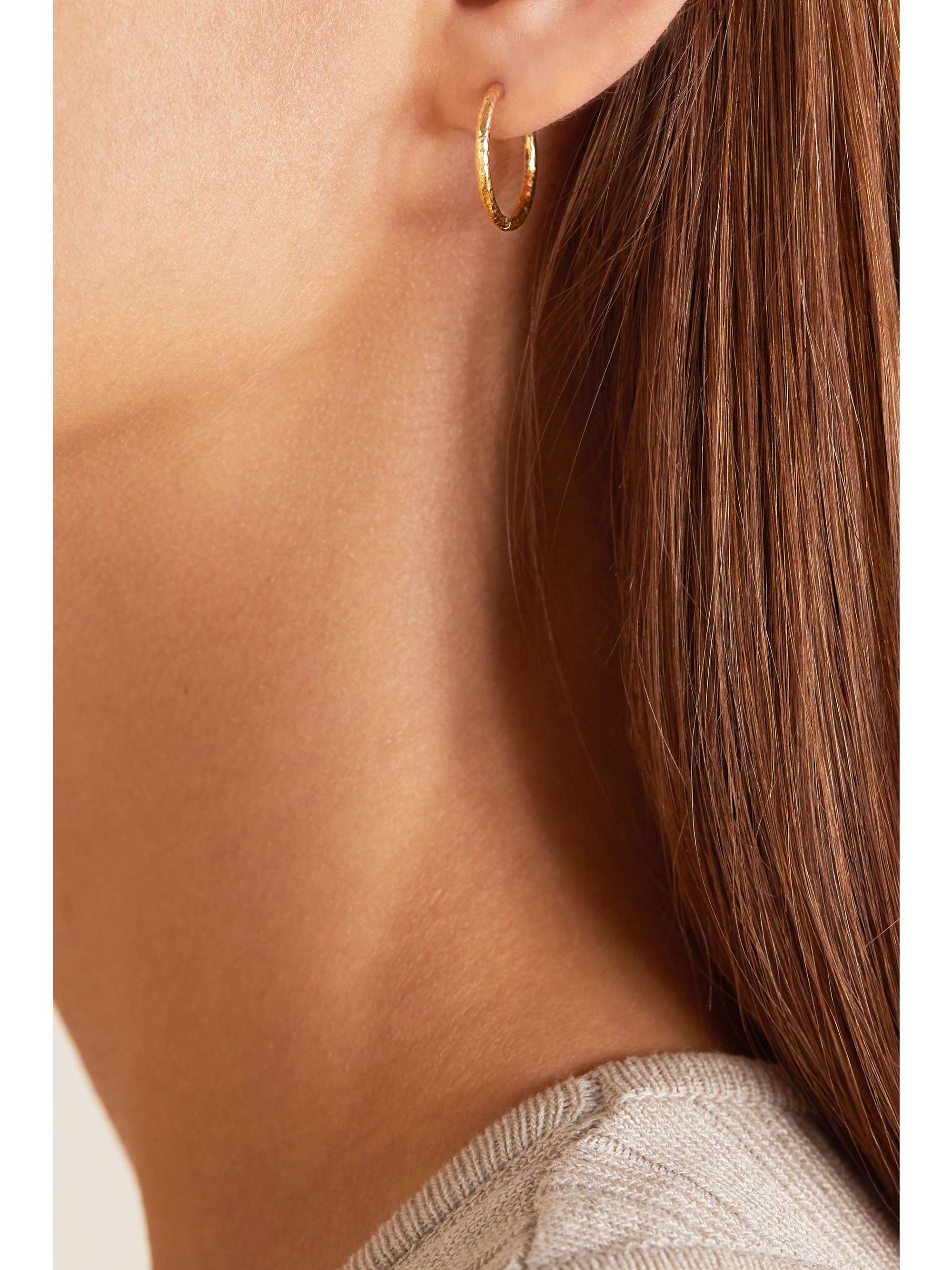 OCTAVIA ELIZABETH + NET SUSTAIN Gabby 18-karat gold hoop earrings